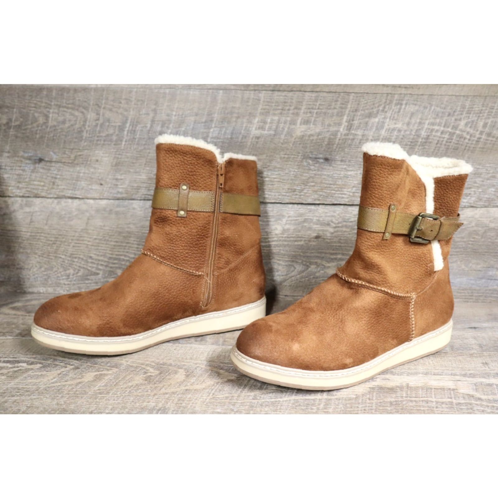 Vintage VINTAGE White Mountain Boots Women's Taite Burnished Fabric US 11M Brown Boots Women's US 11M Brown Size US 11 / IT 41 - 2 Thumbnail