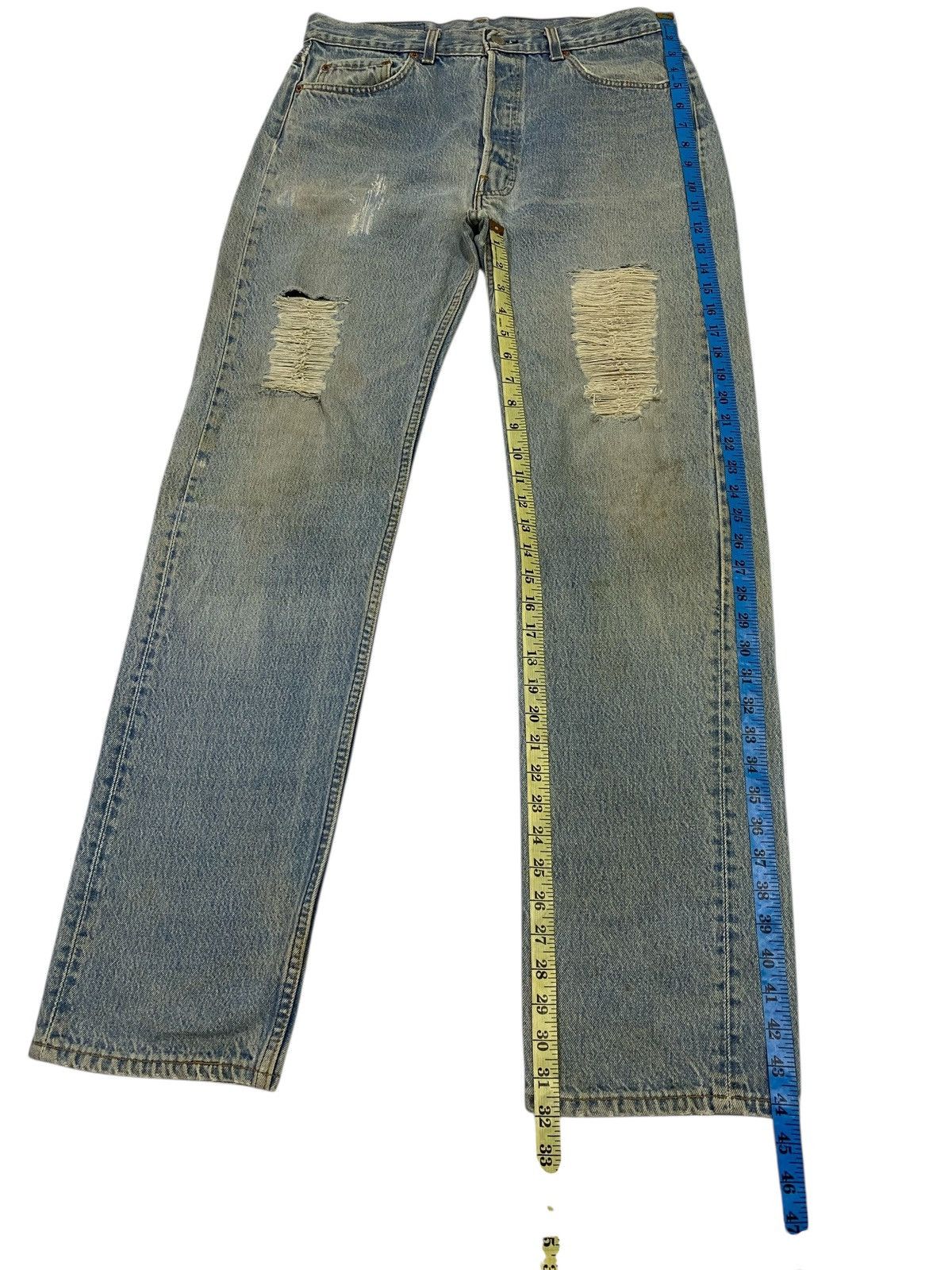 Levi's Vintage Levis 501 distressed grunge style jeans Size US 34 / EU 50 - 16 Thumbnail