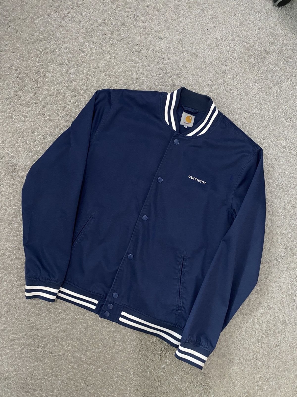 Carhartt × Carhartt Wip × Vintage Carhartt WiP Fan Jacket Bomber Varsity y2k L college hip hop Size US L / EU 52-54 / 3 - 7 Thumbnail