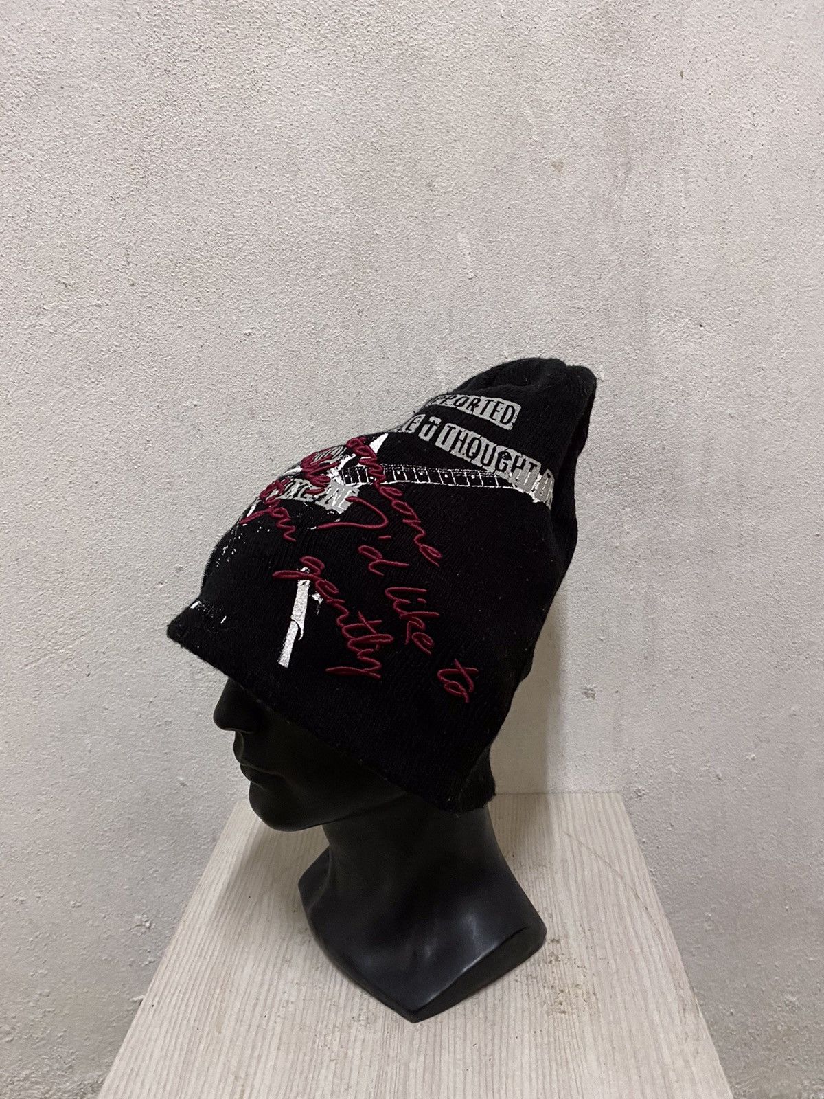 Seditionaries Japanese Brand Skull Rare Design Beanie Hat Size ONE SIZE - 4 Thumbnail