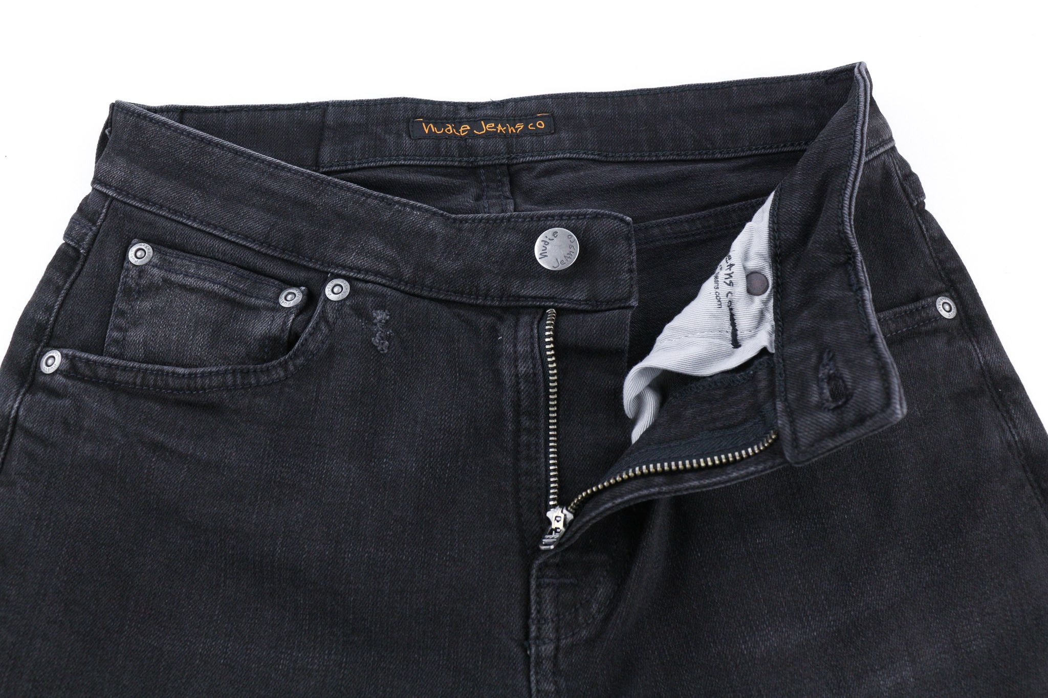 Nudie Jeans SKINNY LIN USED BLACK W29/L32 Organic Cotton Jeans 80436 Size US 29 - 4 Thumbnail