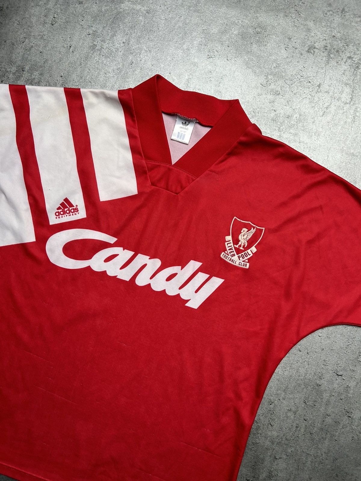 Adidas Vintage 1991-92 Home Shirt Adidas Liverpool Candy Size US M / EU 48-50 / 2 - 2 Thumbnail