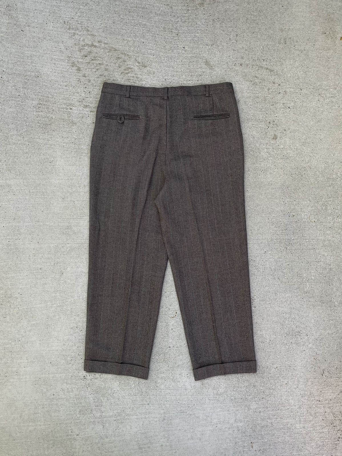 Nordstrom × Vintage Vintage Nordstrom Pleated Tweed Slacks Size US 36 / EU 52 - 7 Thumbnail