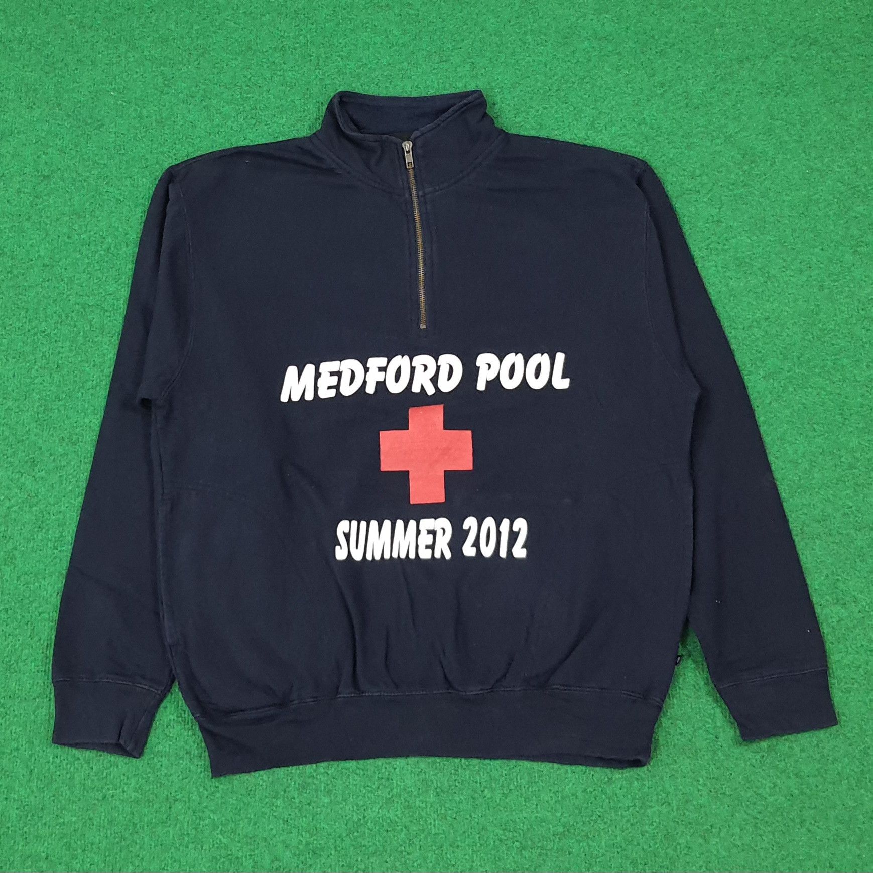 Vintage Medford Pool Summer 2012 Lifeguard Half Zip C269N11