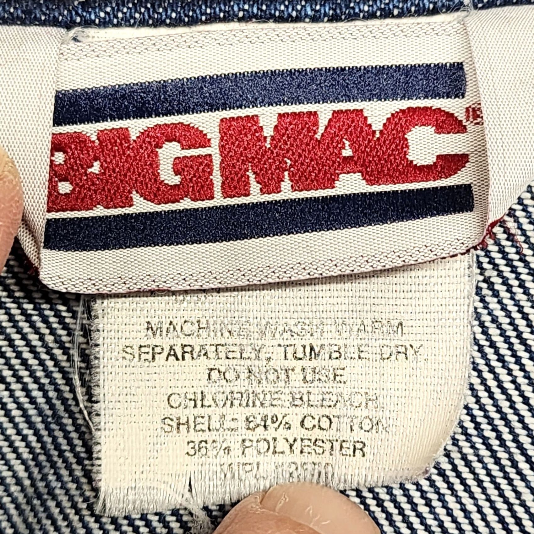Vintage VINTAGE Big Mac Jacket Men's XXLT Blue Denim Trucker Workwear Utility Chore USA Jeans Shirt? Size US 39 - 3 Thumbnail
