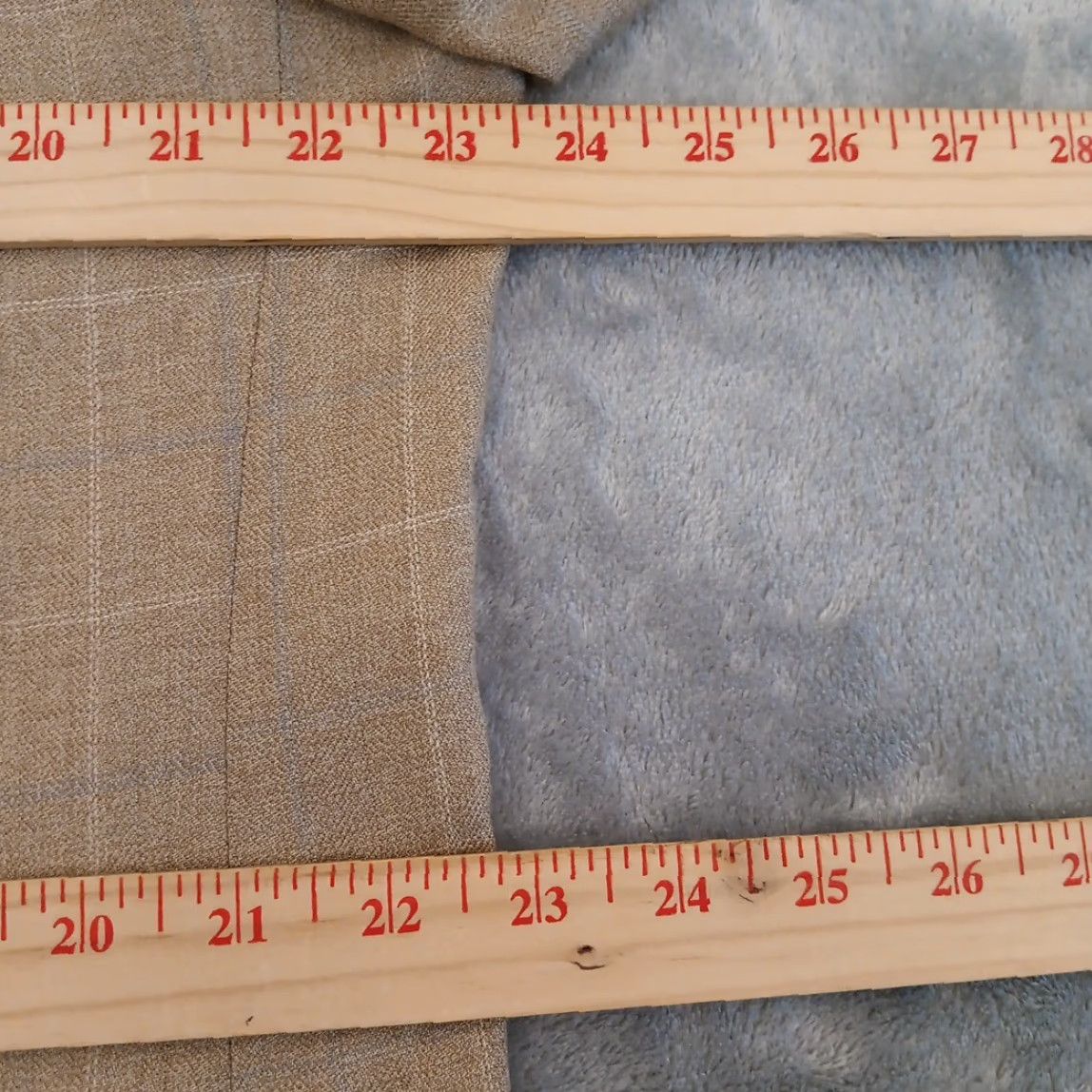 Chaps Chaps Blazer Mens 44 Beige Plaid Wool Two-Button Single Vent Notch Lapel Jacket Coat Size 44R - 6 Thumbnail
