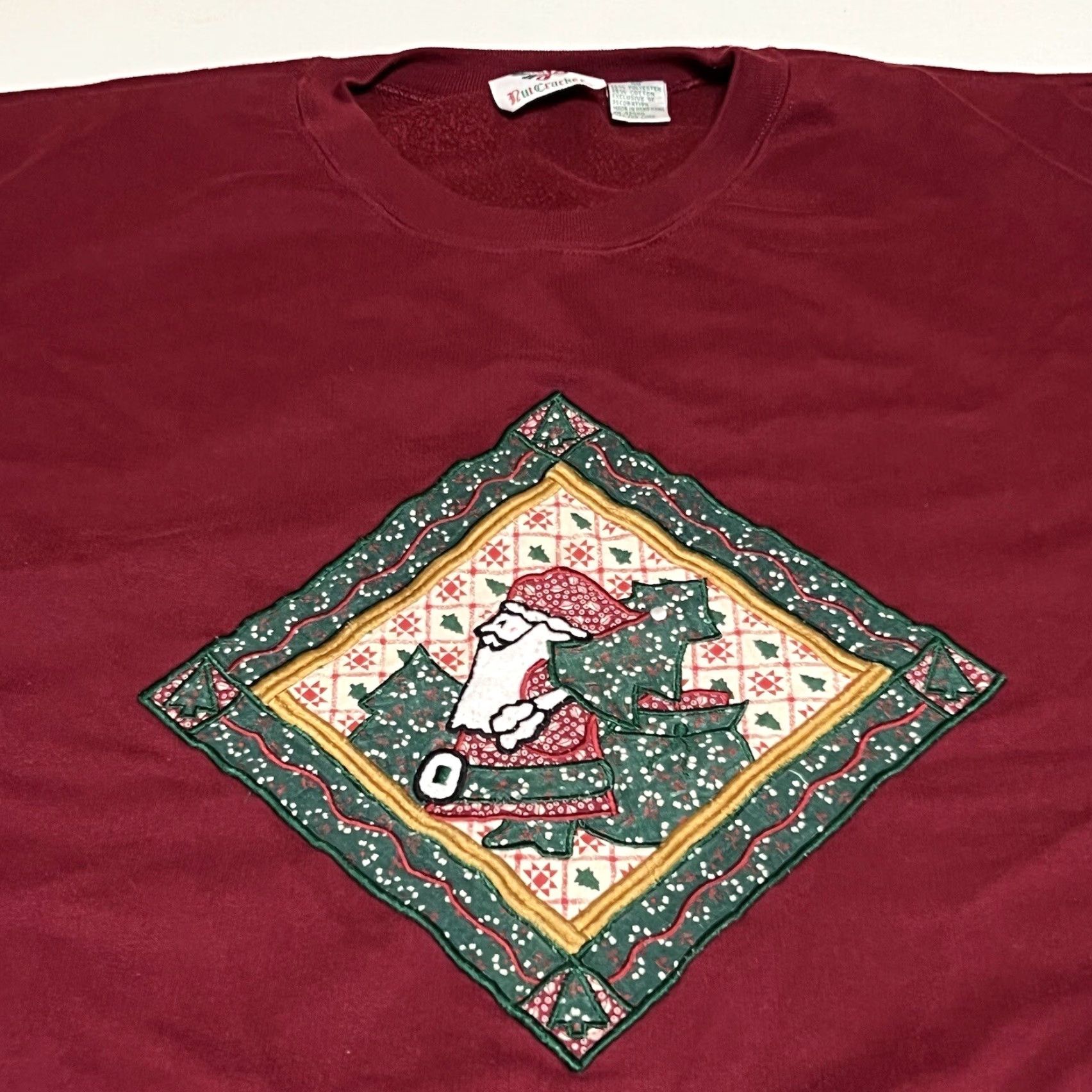 Vintage VINTAGE Nutcracker Sweatshirt Crewneck Christmas Women’s 20W Green Cotton Blend Embroidered Santa Patch Pullover +Plus Size Women Size 3XL / US 20-22 - 2 Thumbnail