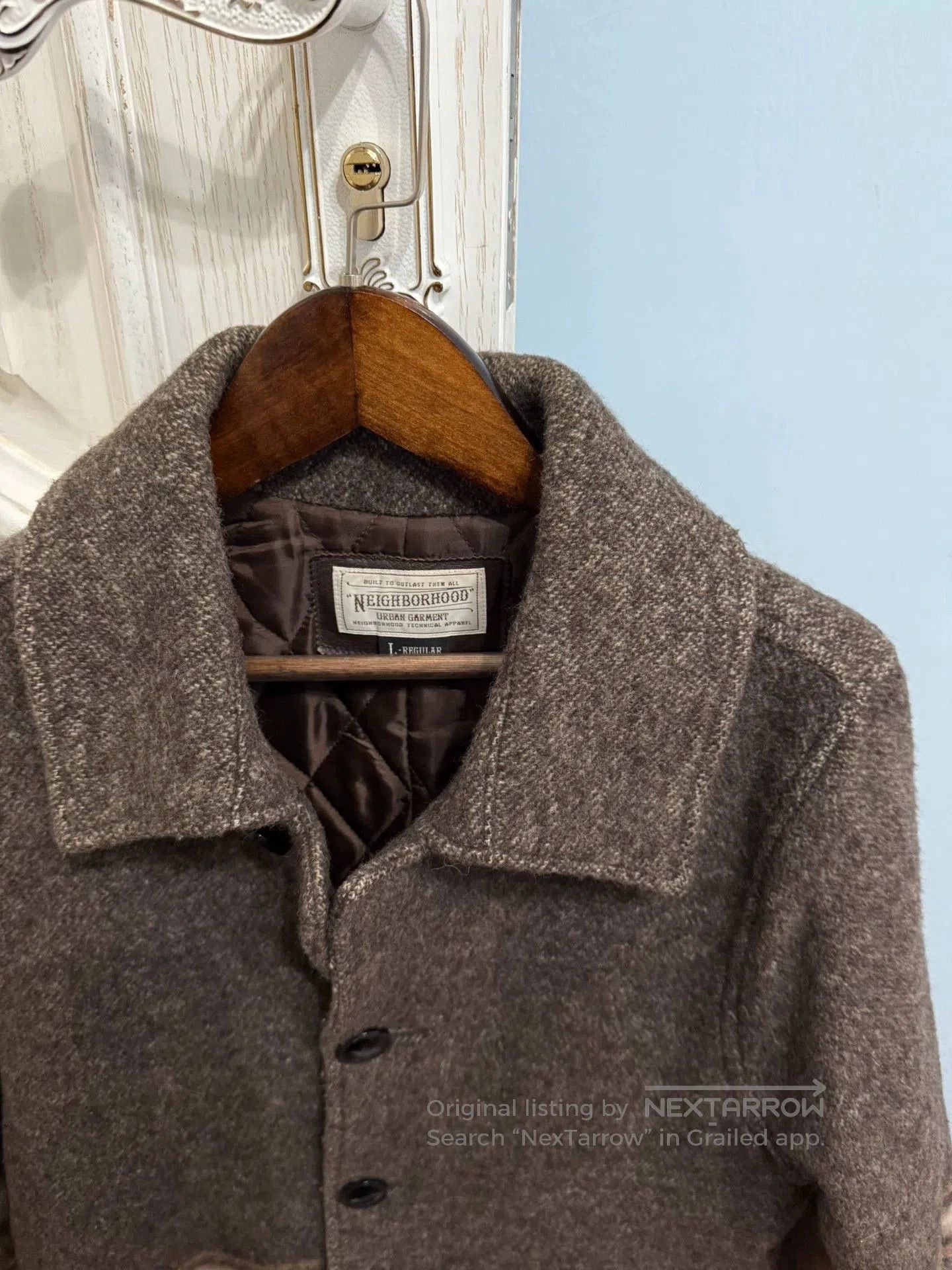 Neighborhood Brown Patterned Button-Up Jacket Size L. Size US L / EU 52-54 / 3 - 2 Thumbnail