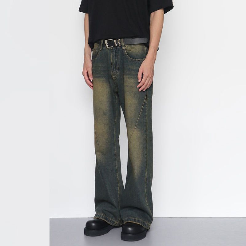 Japanese Brand Retro loose straight leg micro flared jeans Size US 32 / EU 48 - 6 Thumbnail