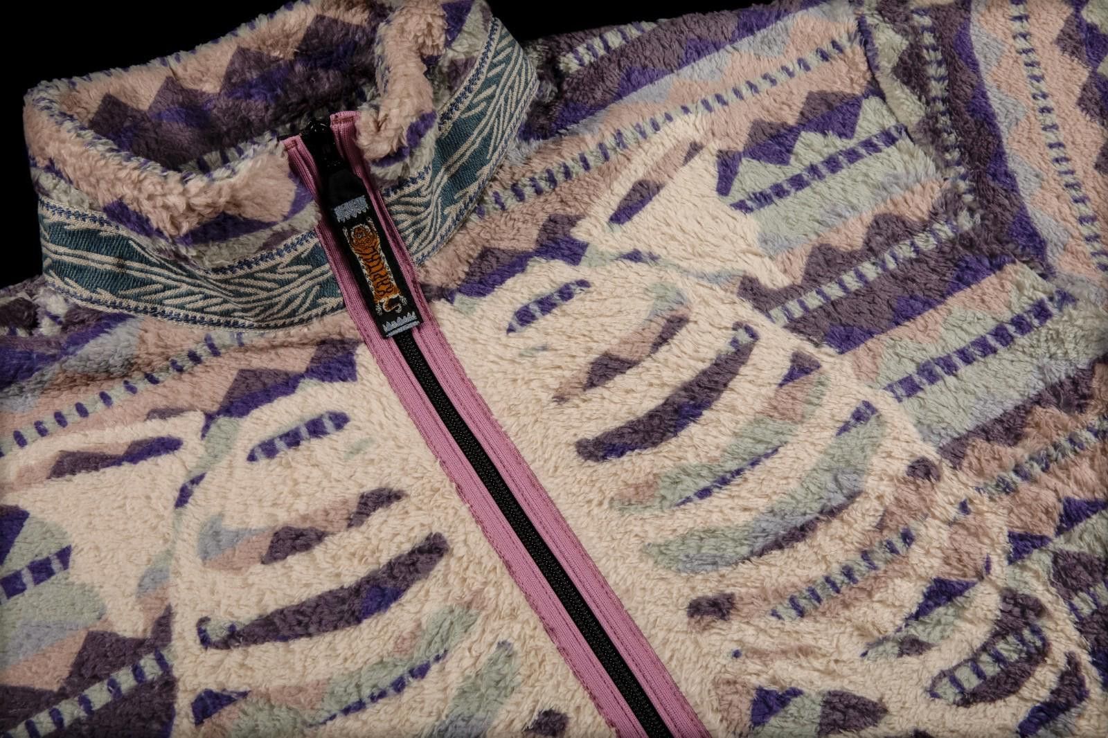 Kapital Kapital Ashland Stripe Bone Pattern Fleece Zip Blouson Size US XL / EU 56 / 4 - 3 Thumbnail