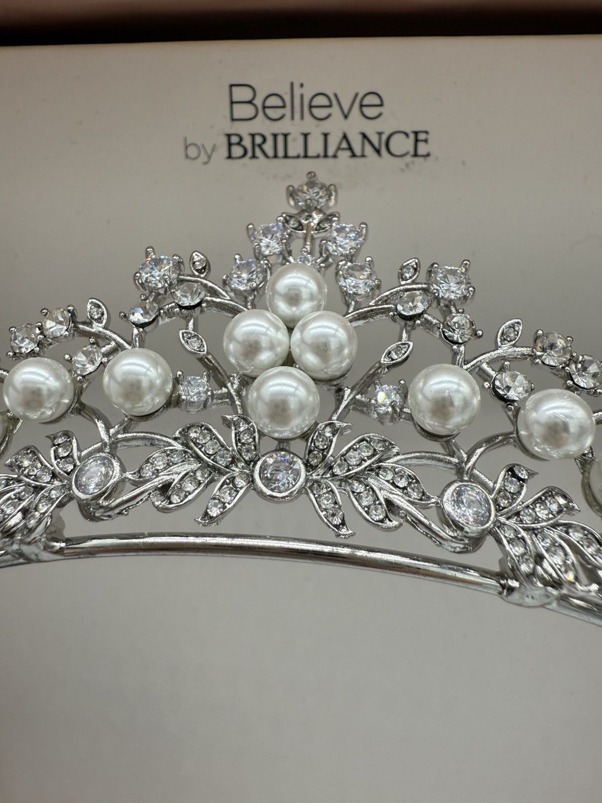 Other Believe by Brilliance Silver Plated Tiara Cubic Zirconia Size ONE SIZE - 4 Thumbnail