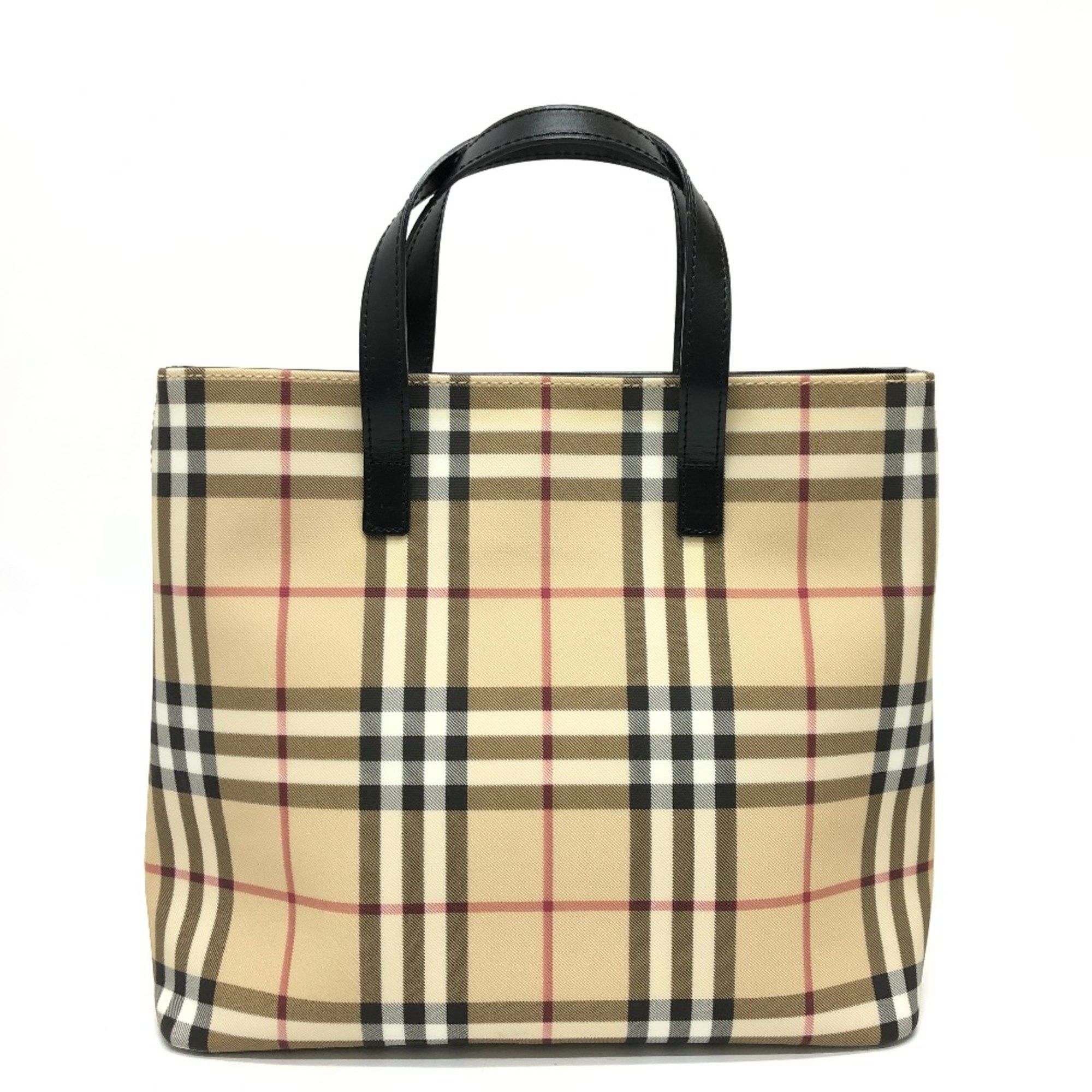 Burberry Burberry check Bag Hand Bag Beige Red/Black Size ONE SIZE - 1 Thumbnail