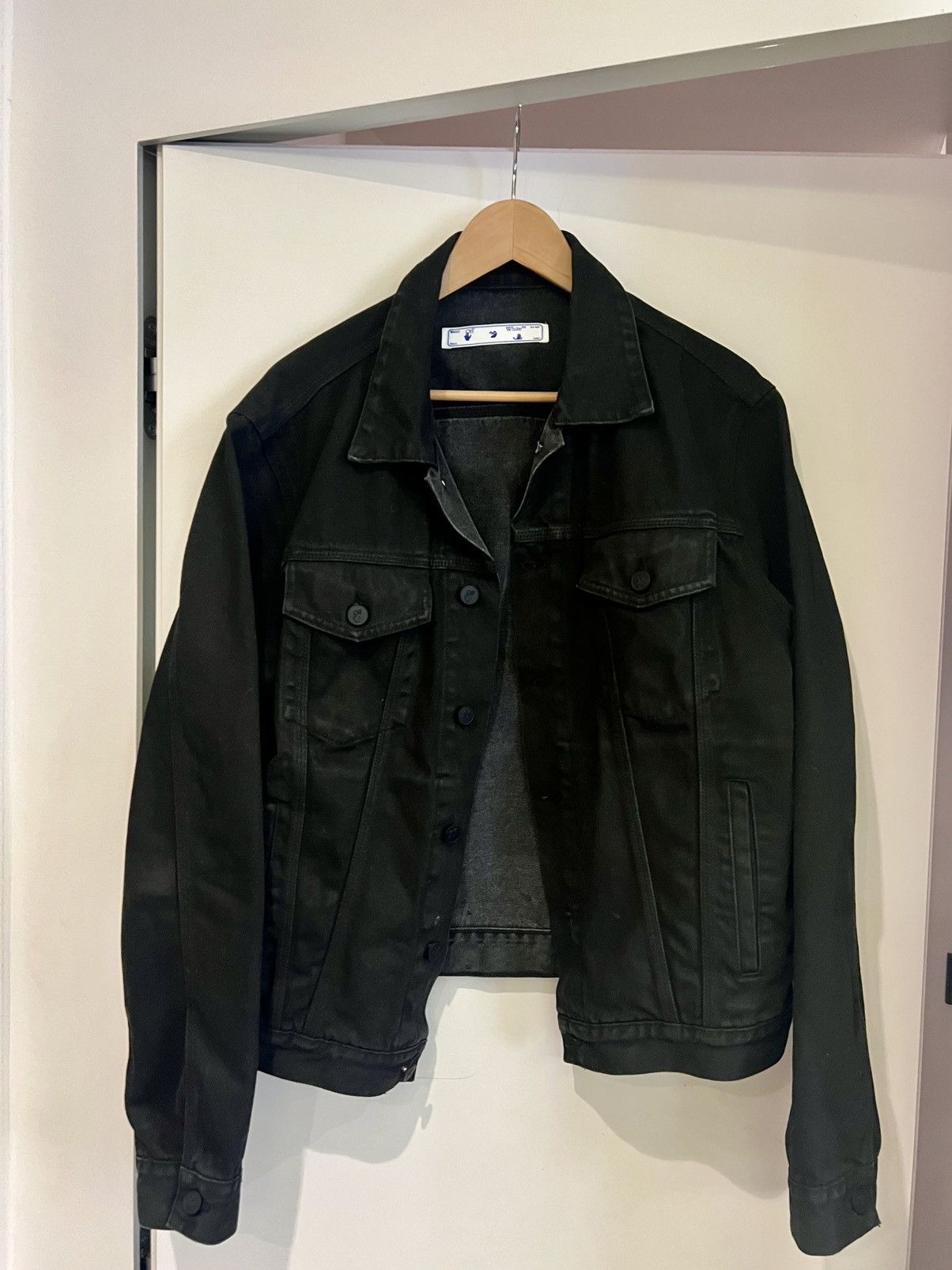 Off-White × Virgil Abloh Virgil era rare black denim jacket Size US L / EU 52-54 / 3 - 18 Thumbnail