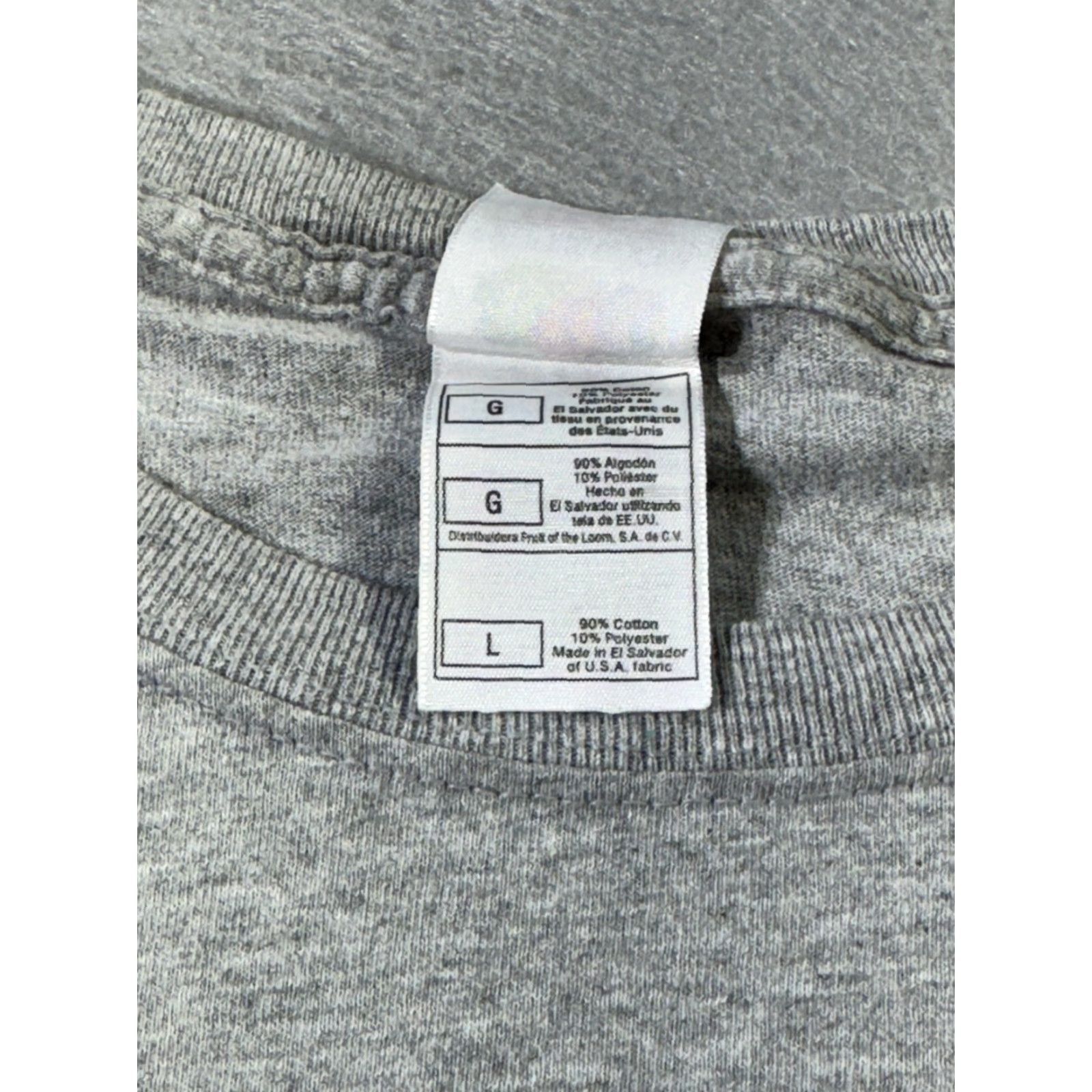 Fruit Of The Loom VINTAGE Fruit of the Loom Shirt Men Large Gray USA Peace Sign 76 Graphic Patriotic Tee Size US L / EU 52-54 / 3 - 5 Thumbnail