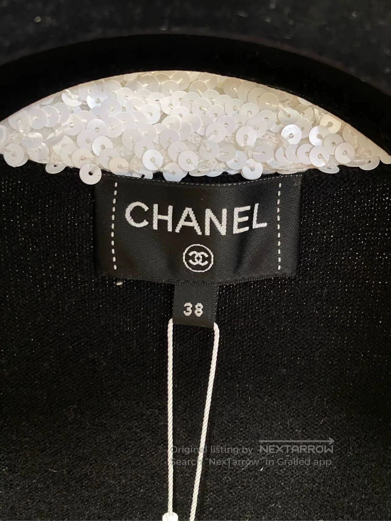 Chanel Chanel 23C Black White Sequin Jacket. Size US XS / EU 42 / 0 - 2 Thumbnail