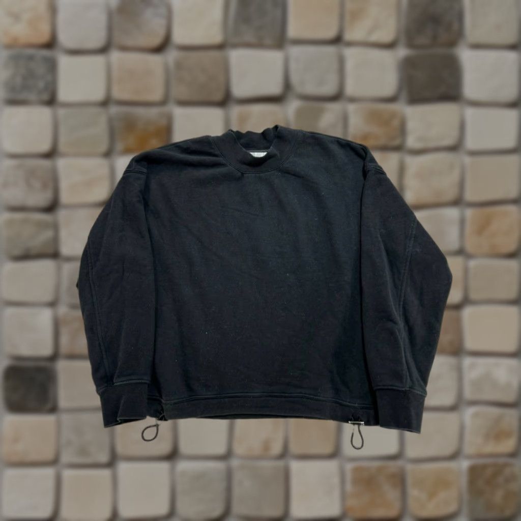 Vince Vince Essential Cropped Sweatshirt Small Black Relaxed Fit Cotton Fleece Lined Shirt Womens Size S / US 4 / IT 40 - 1 Thumbnail