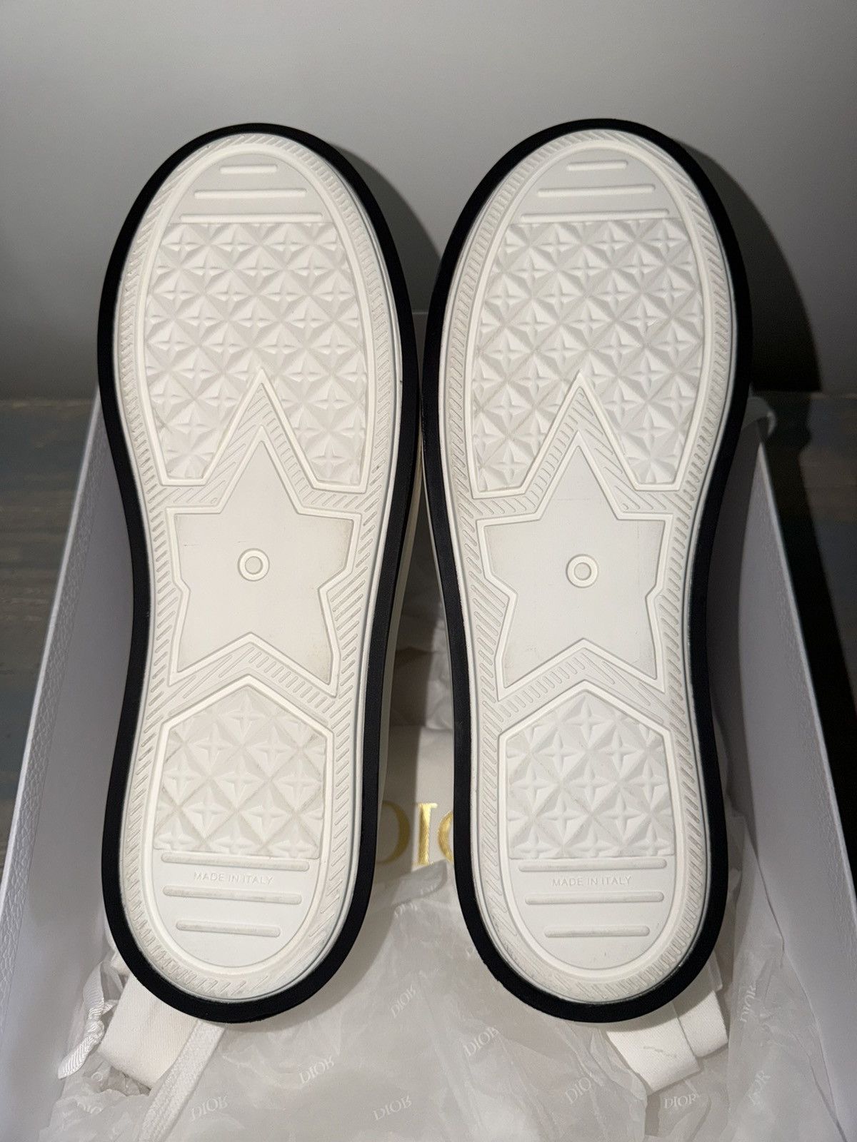 Dior WALK’N’DIOR PLATFORM SNEAKERS WHITE BLACK EMBROIDERED CANVAS Size US 10 / IT 40 - 9 Thumbnail
