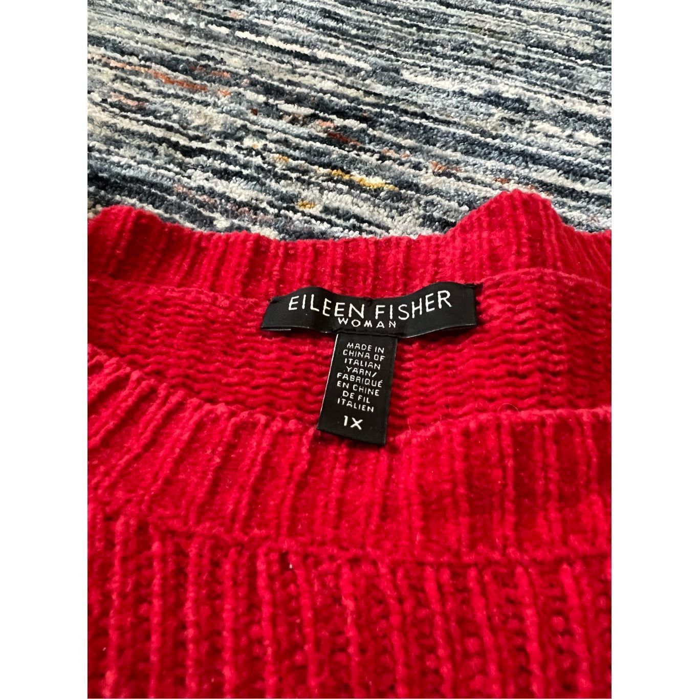 Eileen Fisher Eileen Fisher Red Pullover Sweater Flare Sleeve Womens plus Size XXL / US 16-18 / IT 52-54 - 4 Thumbnail