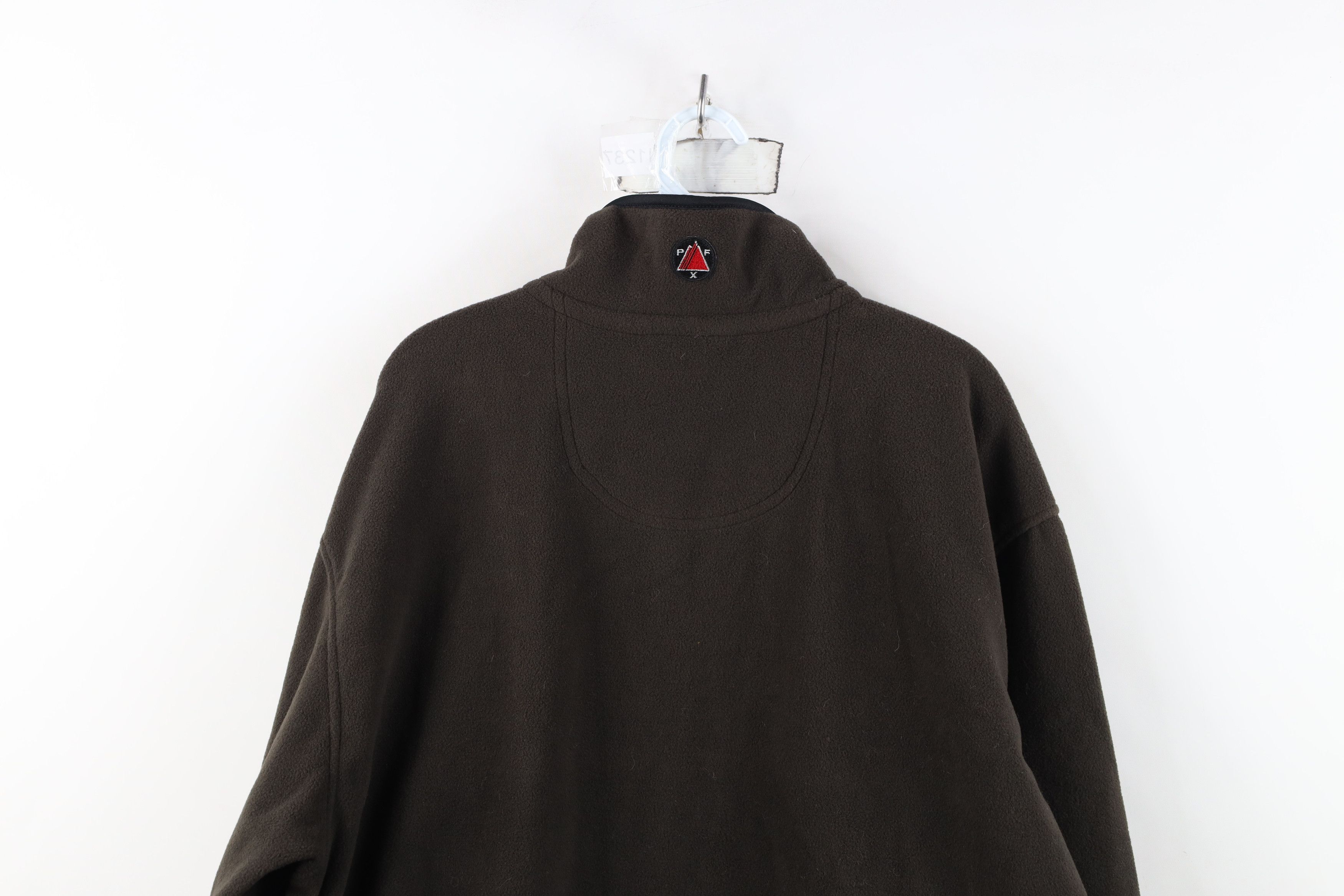 Izod New IZOD PFX Half Zip Fleece Pullover Sweater Brown Size US XL / EU 56 / 4 - 14 Thumbnail