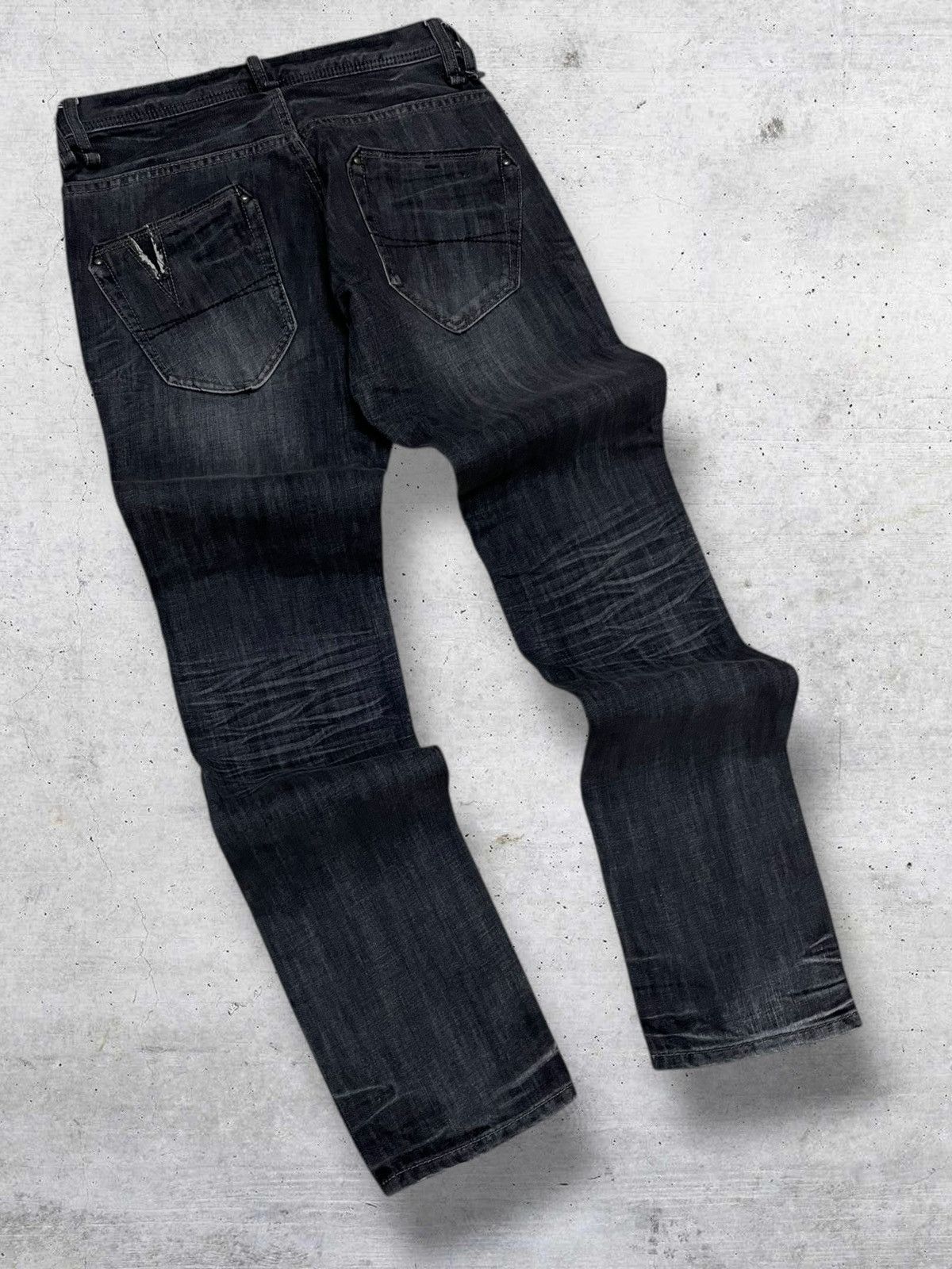semanticdesign VINTAGE RATTLE TRAP OG JAPAN DESIGNER RIPPED ROCKSTAR DENIM Size US 29 - 13 Thumbnail