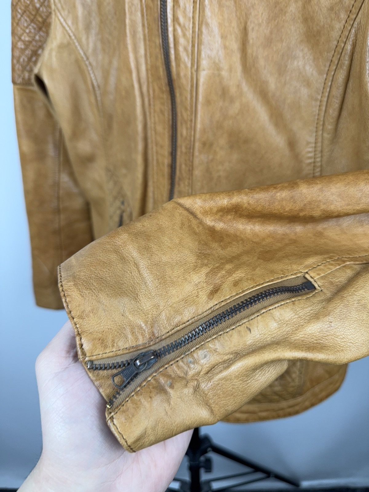Genuine Leather Archive Y2K Leather Biker Moto Avant Garde Jacket Cafe Racer Size L / US 10 / IT 46 - 7 Thumbnail