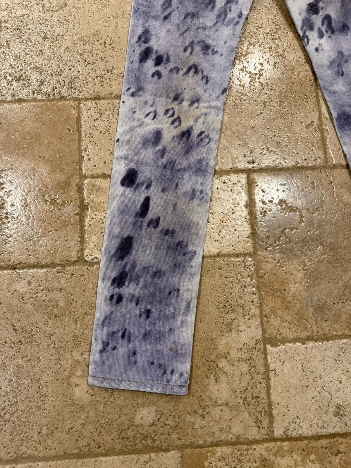 Maison Margiela Maison Margiela Ink / Paint Splatter Purple Denim Jeans Size US 32 / EU 48 - 7 Thumbnail