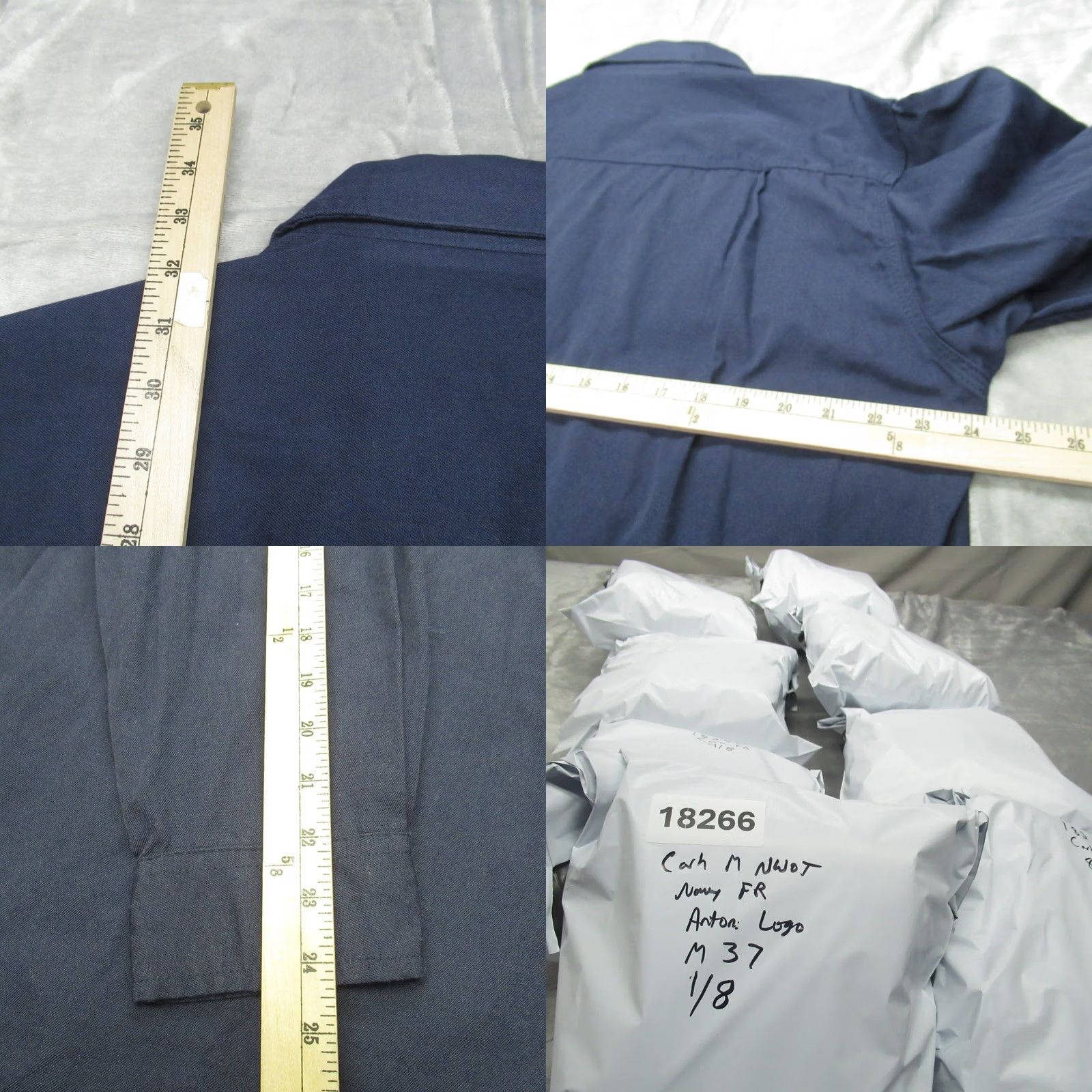 Carhartt VINTAGE Carhartt FR Work Shirt Men Large Navy Blue Antonio Fire Resistant Rugged NEW Size US L / EU 52-54 / 3 - 8 Thumbnail