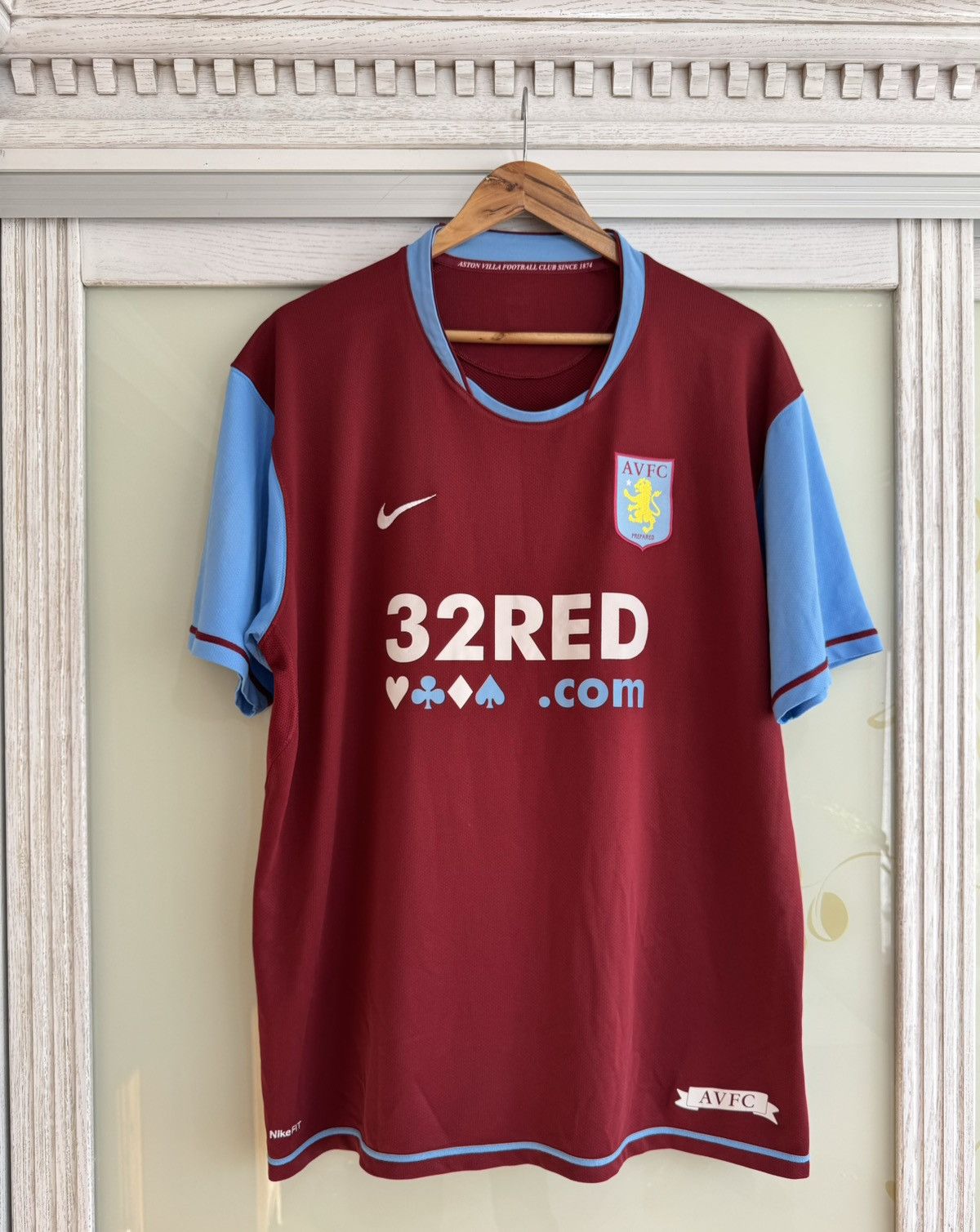Nike × Vintage Vintage Aston Villa 2007-2008 Home Soccer Jersey Football Kit Size US XXL / EU 58 / 5 - 1 Thumbnail