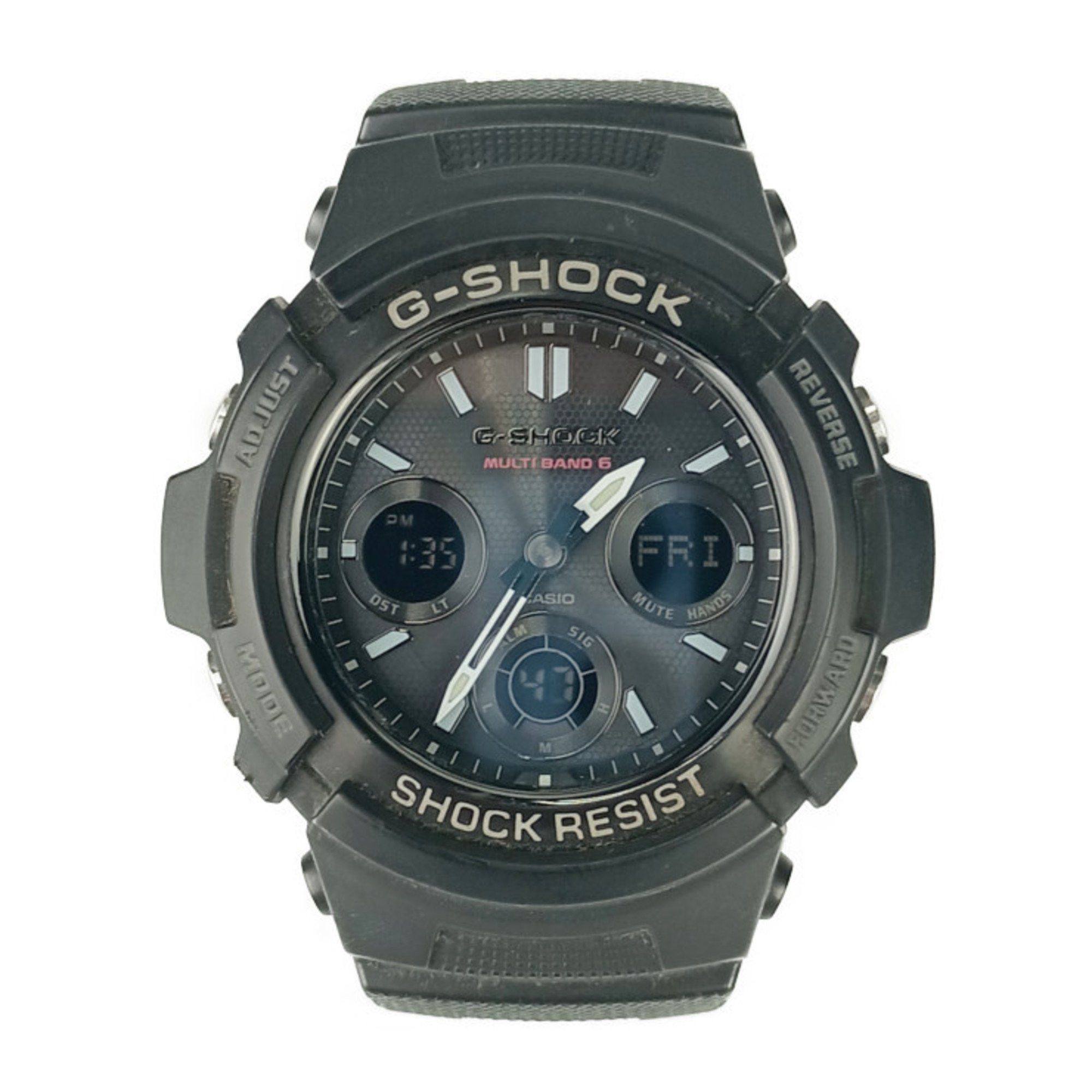 Casio G-Shock Awg-M100Sbc-1Ajf Watch, Black, Resin, Stainless Steel, Men's, Analog-Digital, Solar, Radio-Controlled