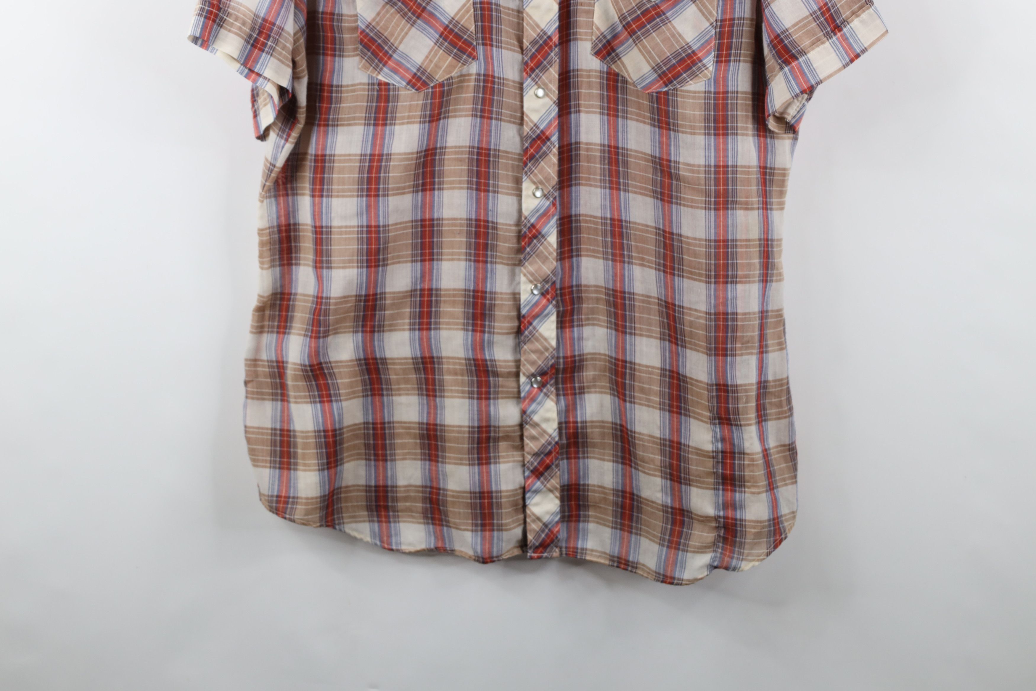 Vintage Vintage 70s Streetwear Thin Western Rodeo Snap Button Shirt Size US L / EU 52-54 / 3 - 3 Thumbnail