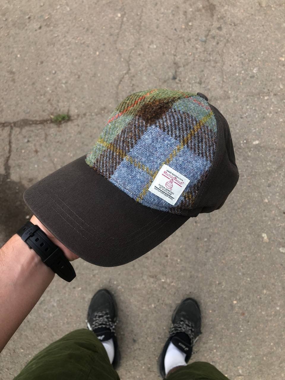 Harris Tweed × Vintage VERY RARE HARRIS TWEED CAP ENGLAND STYLE 90s Y2K HATS CASUAL Size ONE SIZE - 1 Thumbnail