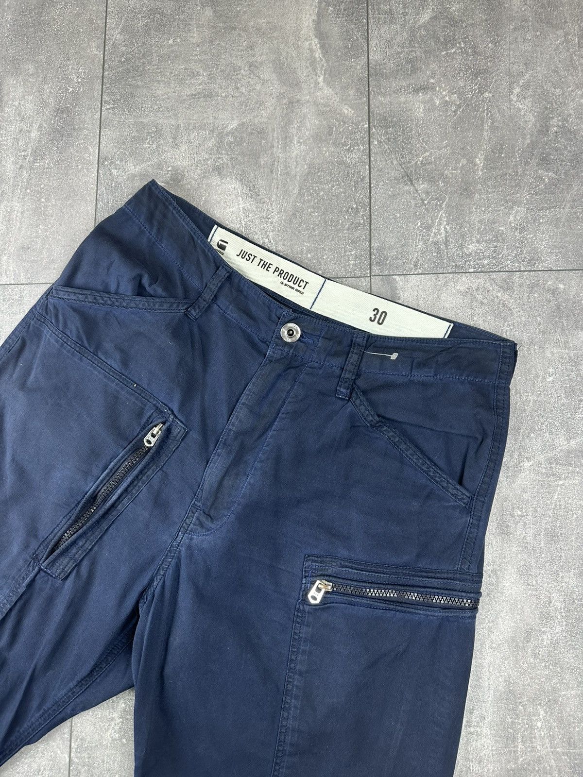 G-Star G Star Raw Japanese Navy Blue Faded Cargo Short Size US 30 / EU 46 - 6 Thumbnail