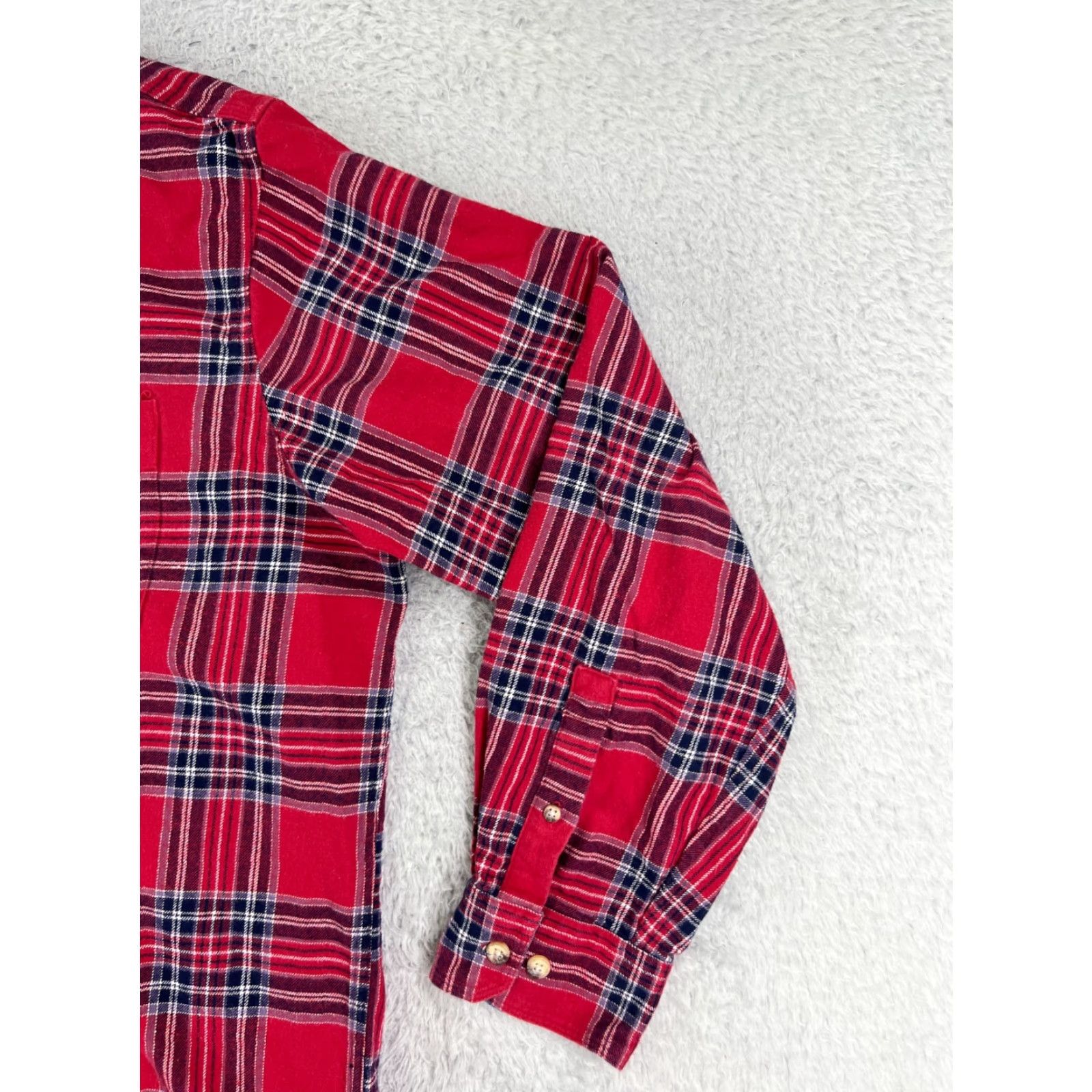 Vintage VINTAGE Backpacker Shirt Mens 2XL Red Plaid Flannel 100% Cotton Pockets Button Up Size US XXL / EU 58 / 5 - 4 Thumbnail