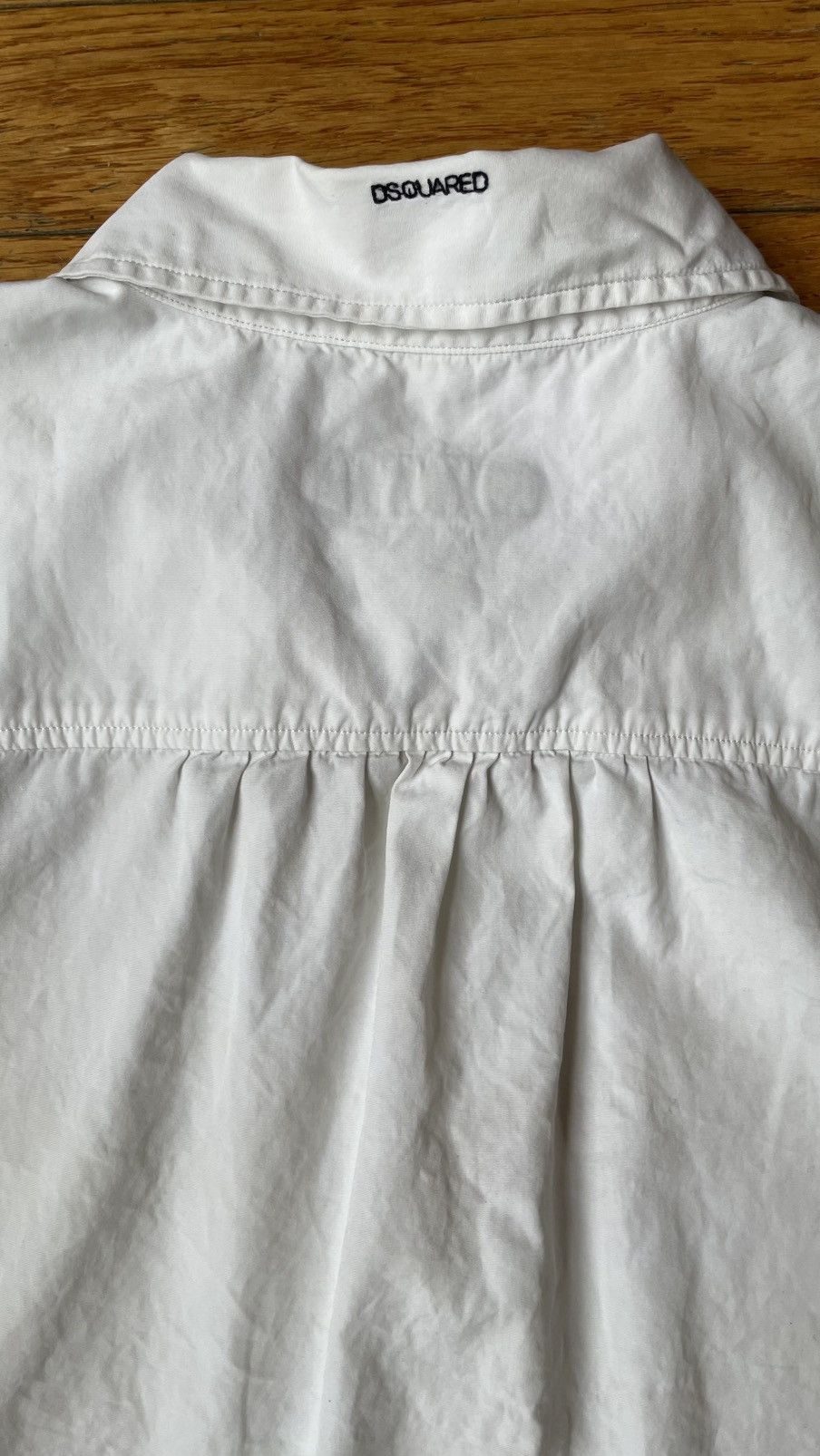 Dsquared2 DSquared2 Made in Italy White Buttonup with Painter Sleeves Size US S / EU 44-46 / 1 - 8 Thumbnail