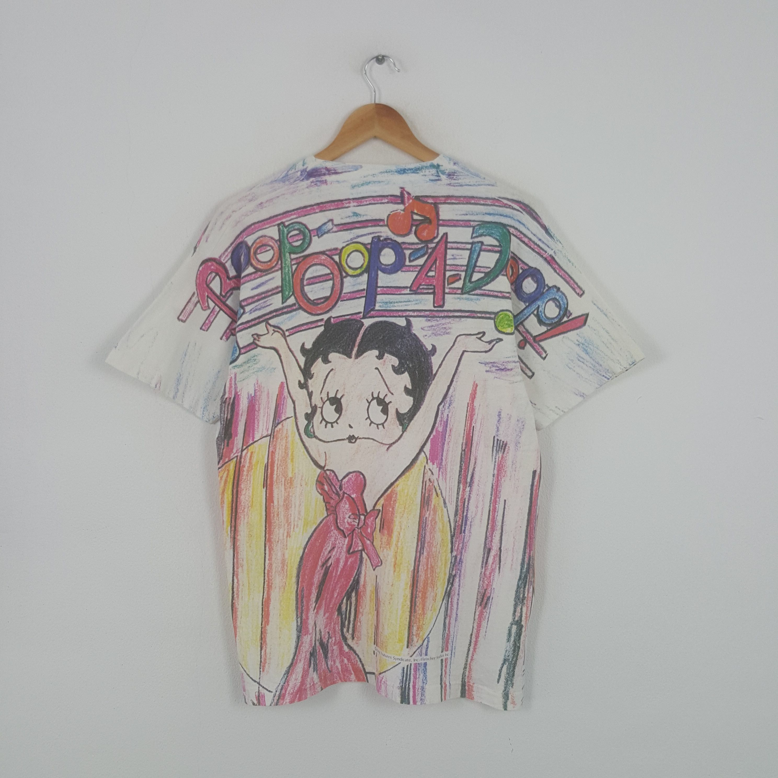 Anime × Cartoon Network × Vintage Vintage 90's Betty Boop American Cartoon Full Print Tshirt Size US M / EU 48-50 / 2 - 3 Thumbnail