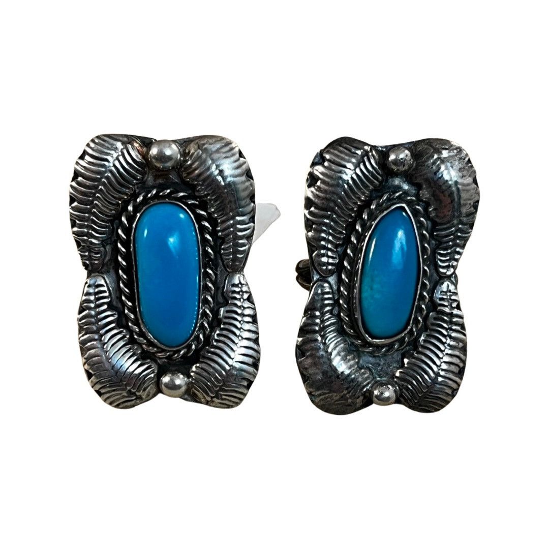 Vintage Vintage Turquoise Sterling Silver Native American Ring Sz5.5 Size ONE SIZE - 6 Thumbnail