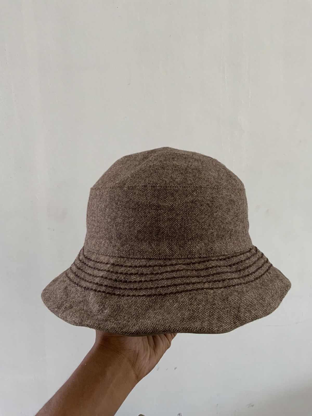 Japanese Brand Reversible Waterprof Ribbon Chain Stitch Bucket Hat Size ONE SIZE - 5 Thumbnail