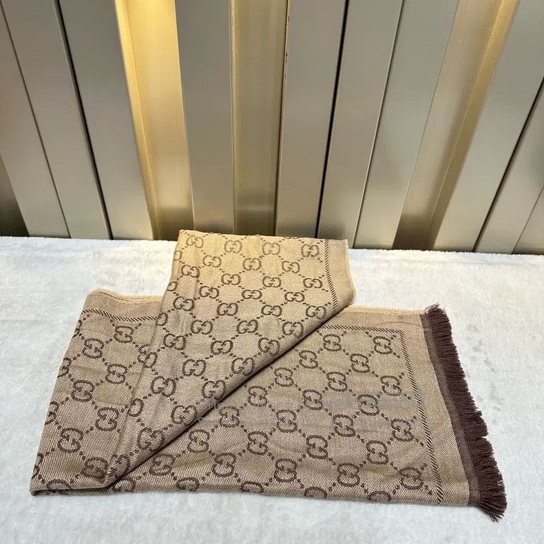 Gucci Gucci Double-sided jacquard mocha-coloured double-sided sc Size ONE SIZE - 4 Thumbnail