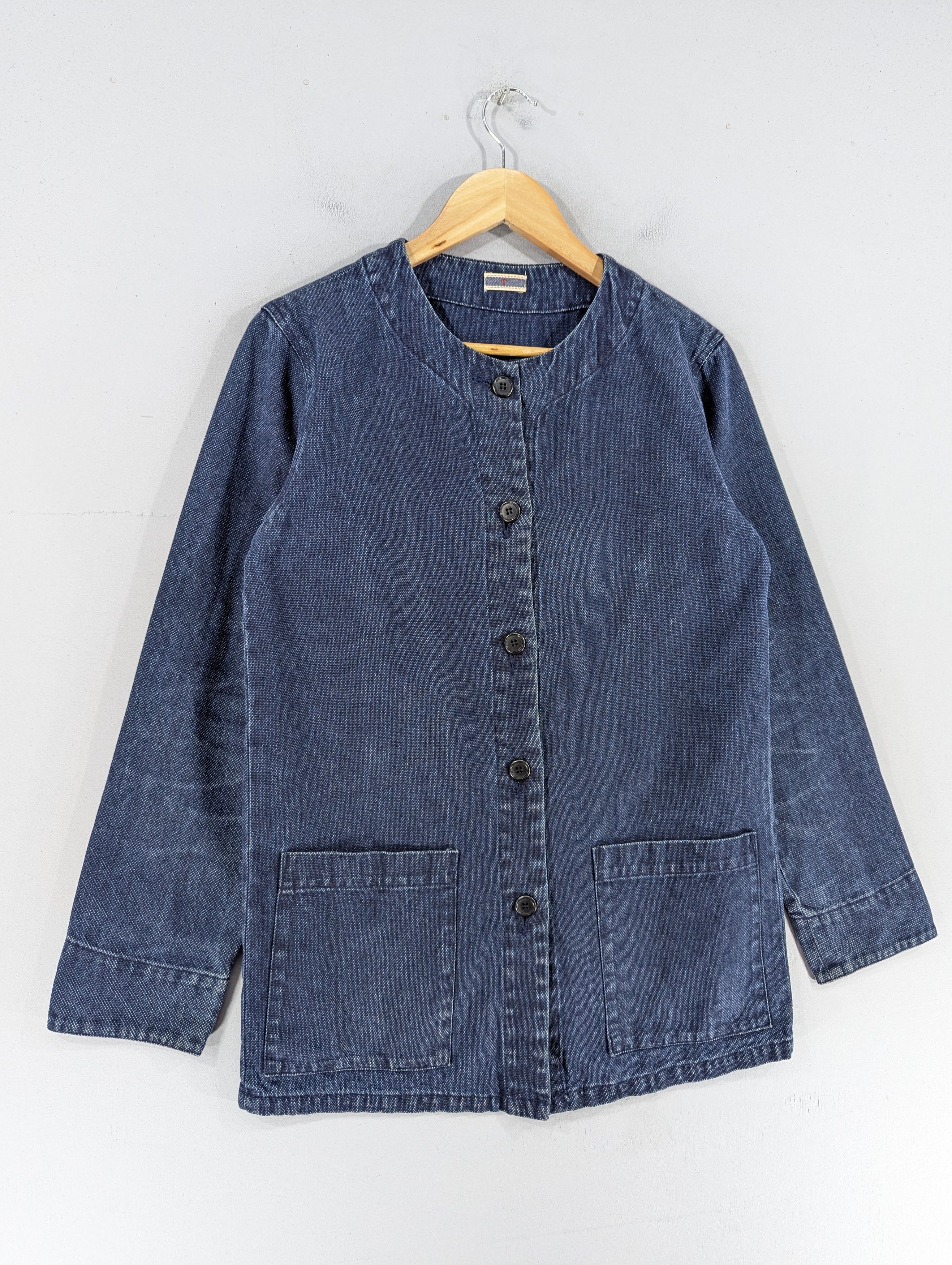 Japanese Brand Vintage Japanese Brand Denim Cardigan Style Jacket Size M / US 6-8 / IT 42-44 - 3 Thumbnail