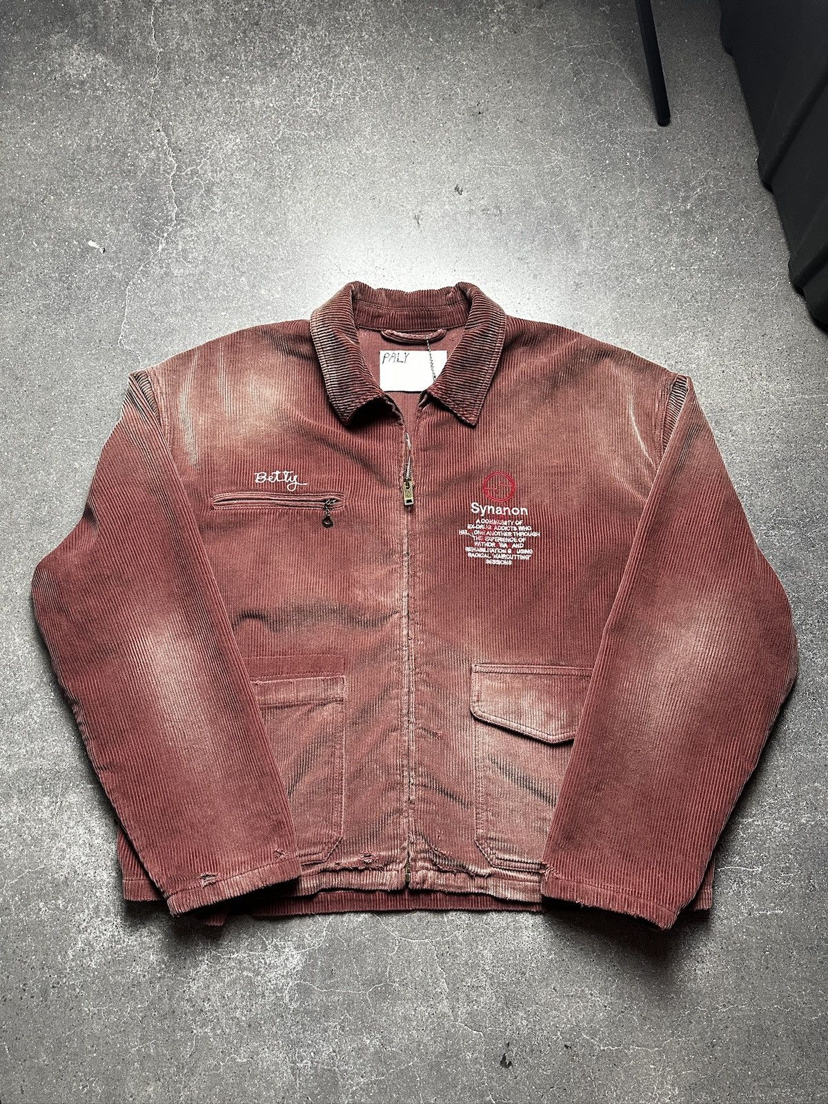 Paly Hollywood Paly Hollywood Synanon Corduroy Work Jacket Burgundy Size US L / EU 52-54 / 3 - 1 Thumbnail