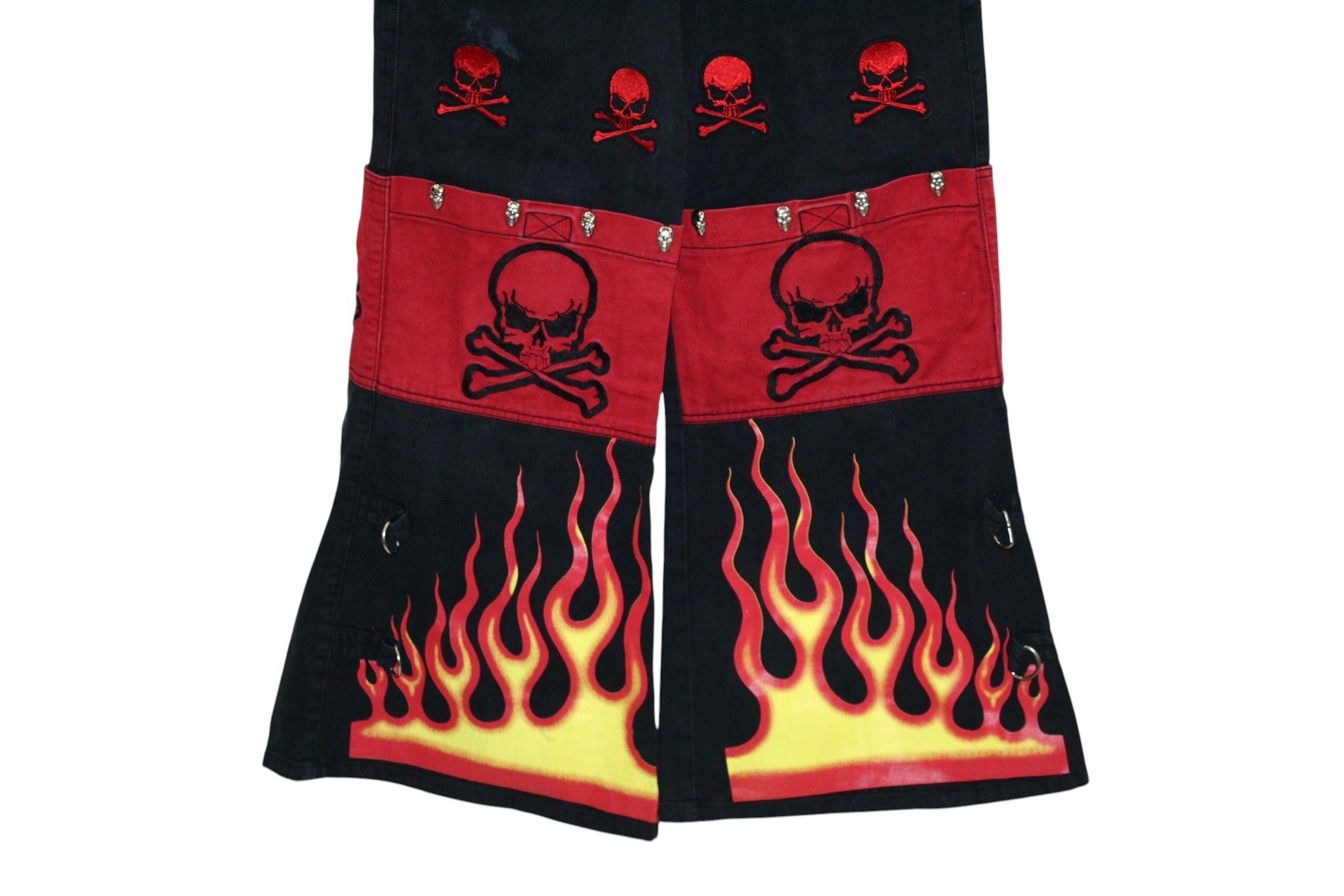 14th Addiction 💥STEALS💥 STUKA "Anarchy Flame" Multipocket Parachute Pants Size US 30 / EU 46 - 3 Thumbnail