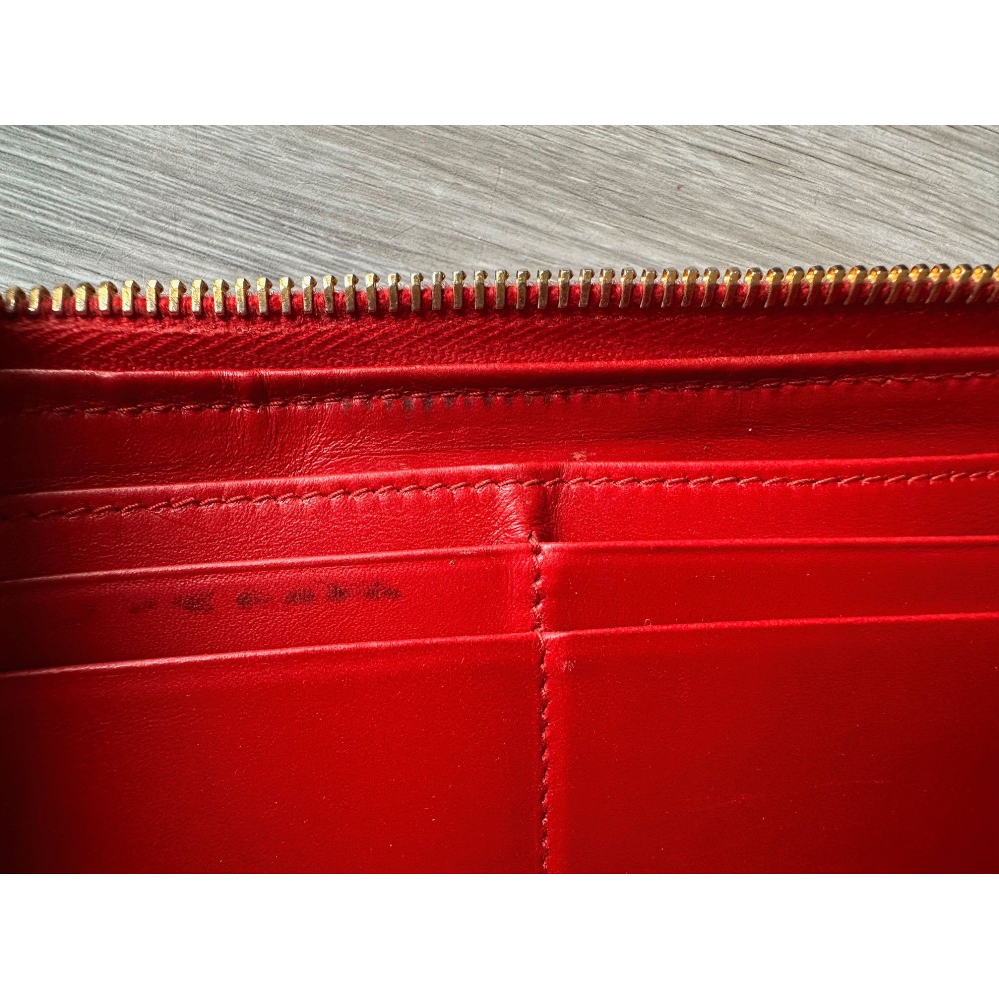 Miu Miu Miu Miu Red Croc Embossed Leather Zip Around Wallet with Box Size ONE SIZE - 13 Thumbnail