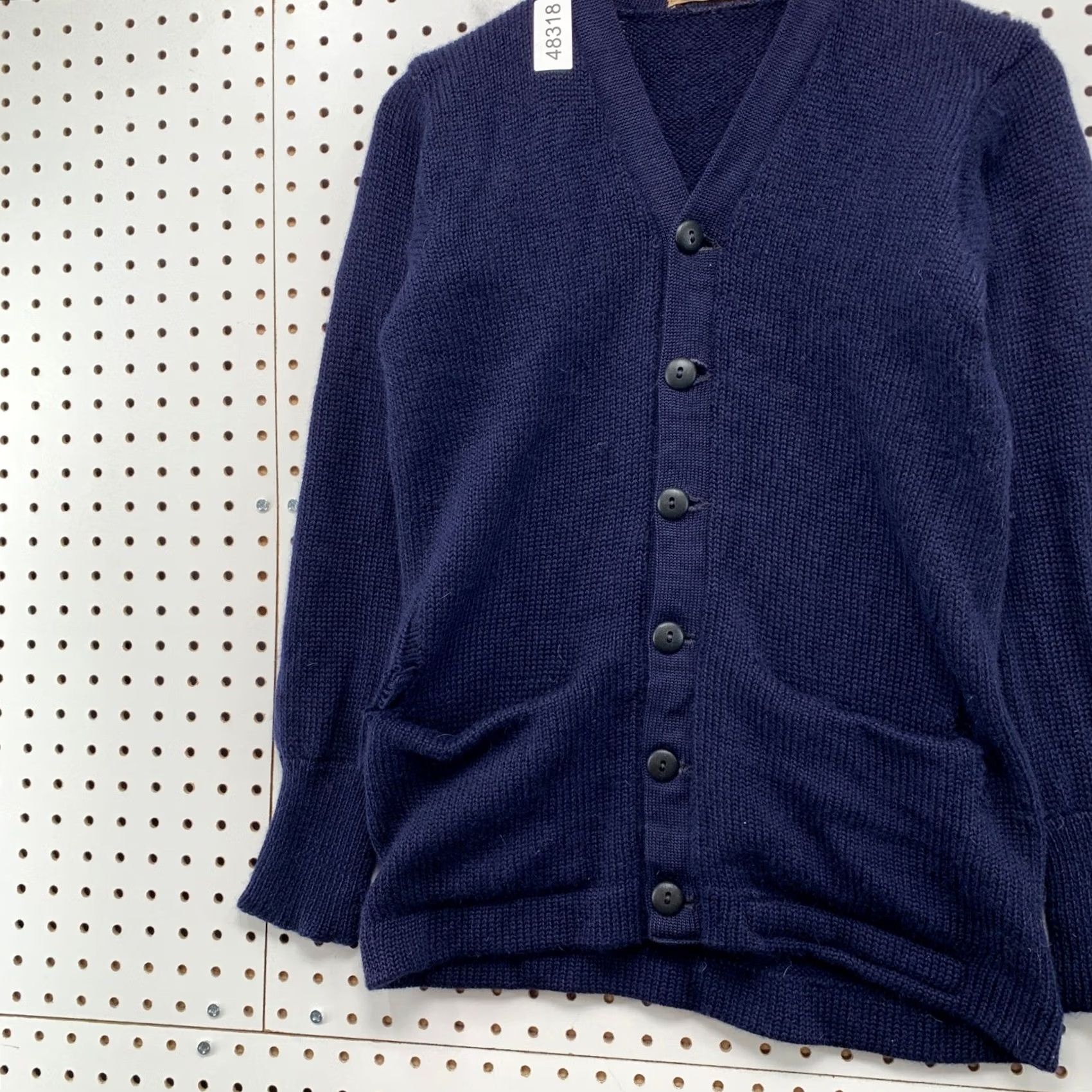 Vintage VINTAGE Logan Knitting Mills Cardigan Sweater Mens L Navy Wool 60s Size US L / EU 52-54 / 3 - 5 Thumbnail