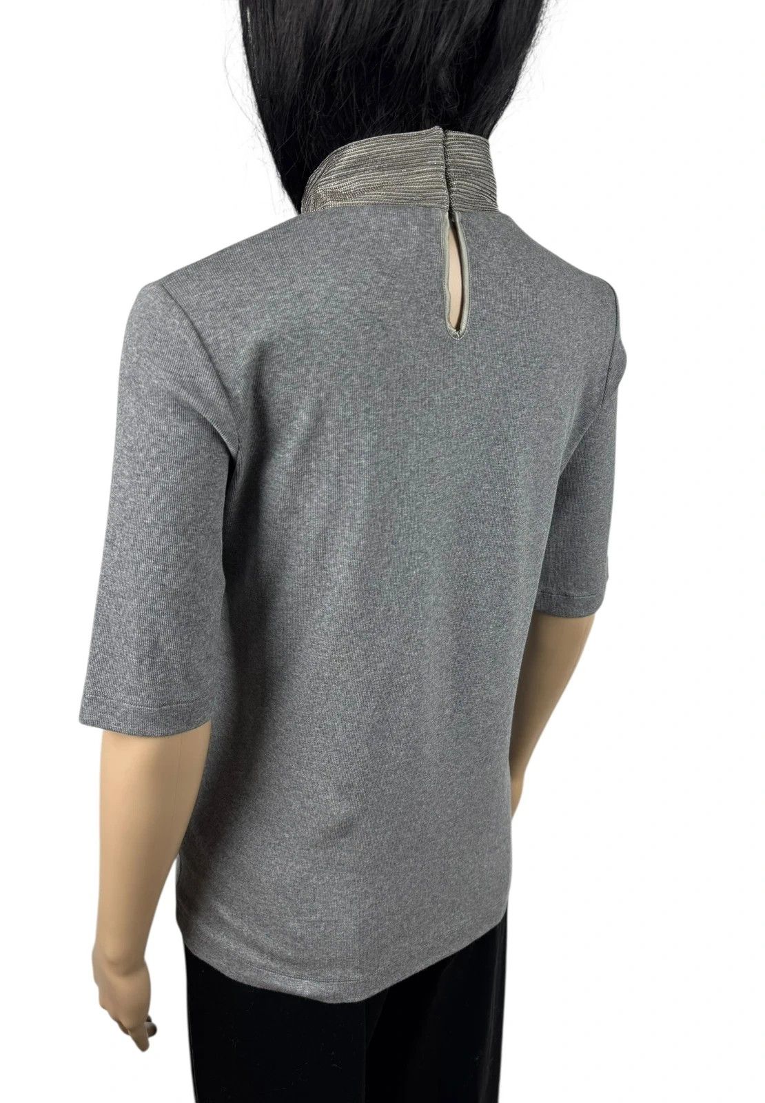 Fabiana Filippi Fabiana Filippi Jumper Short Sleeve Cotton Silk Emblished Size S / US 4 / IT 40 - 6 Thumbnail