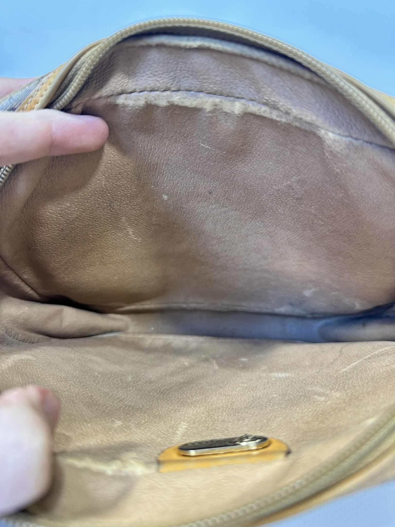 Gucci Gucci Clutch Bag Pouch Vintage GG Monogram Beige Size ONE SIZE - 13 Thumbnail