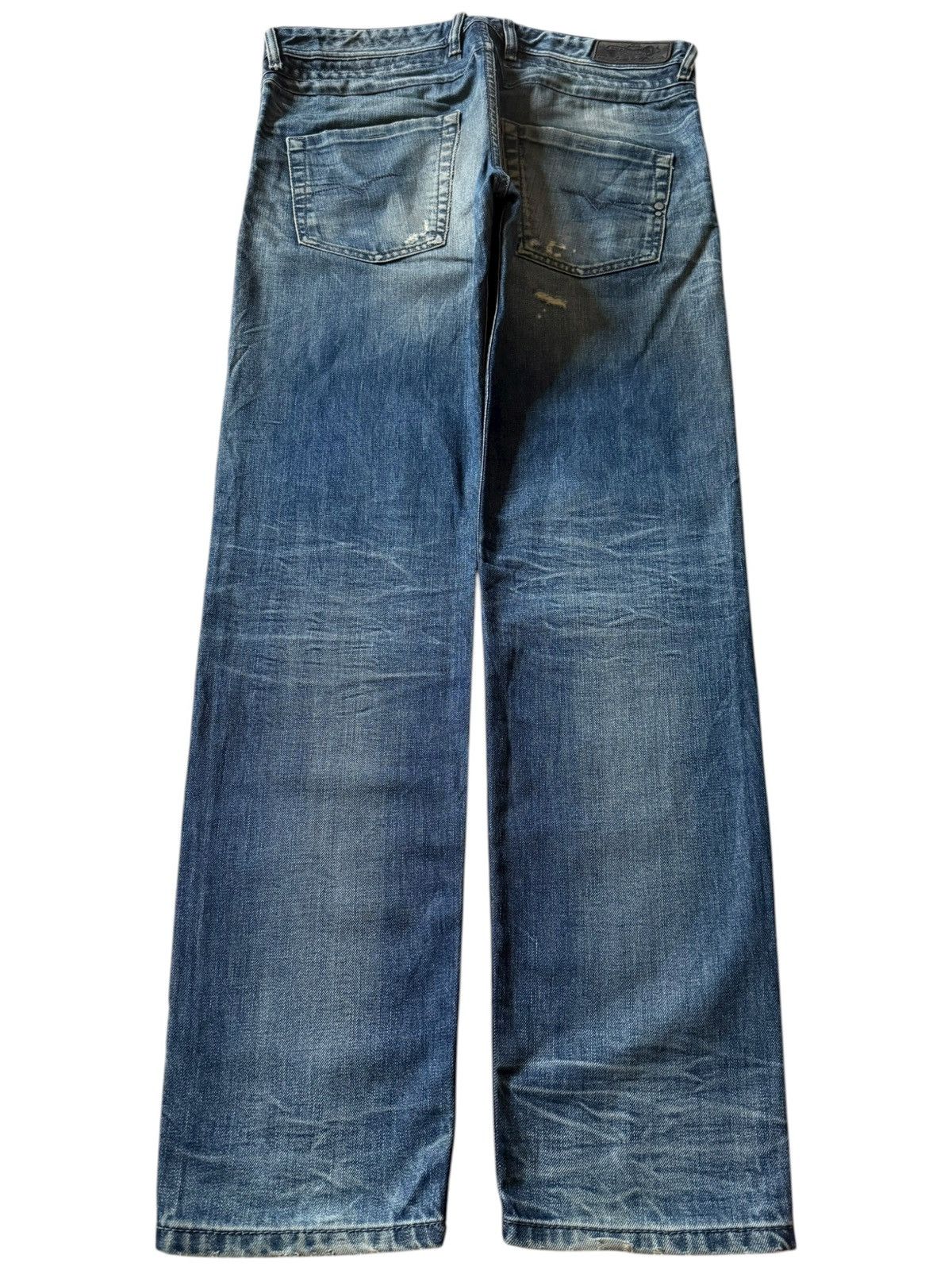 Diesel Vintage Diesel Belther Mud Wash Distressed Jeans Size 35" - 2 Thumbnail