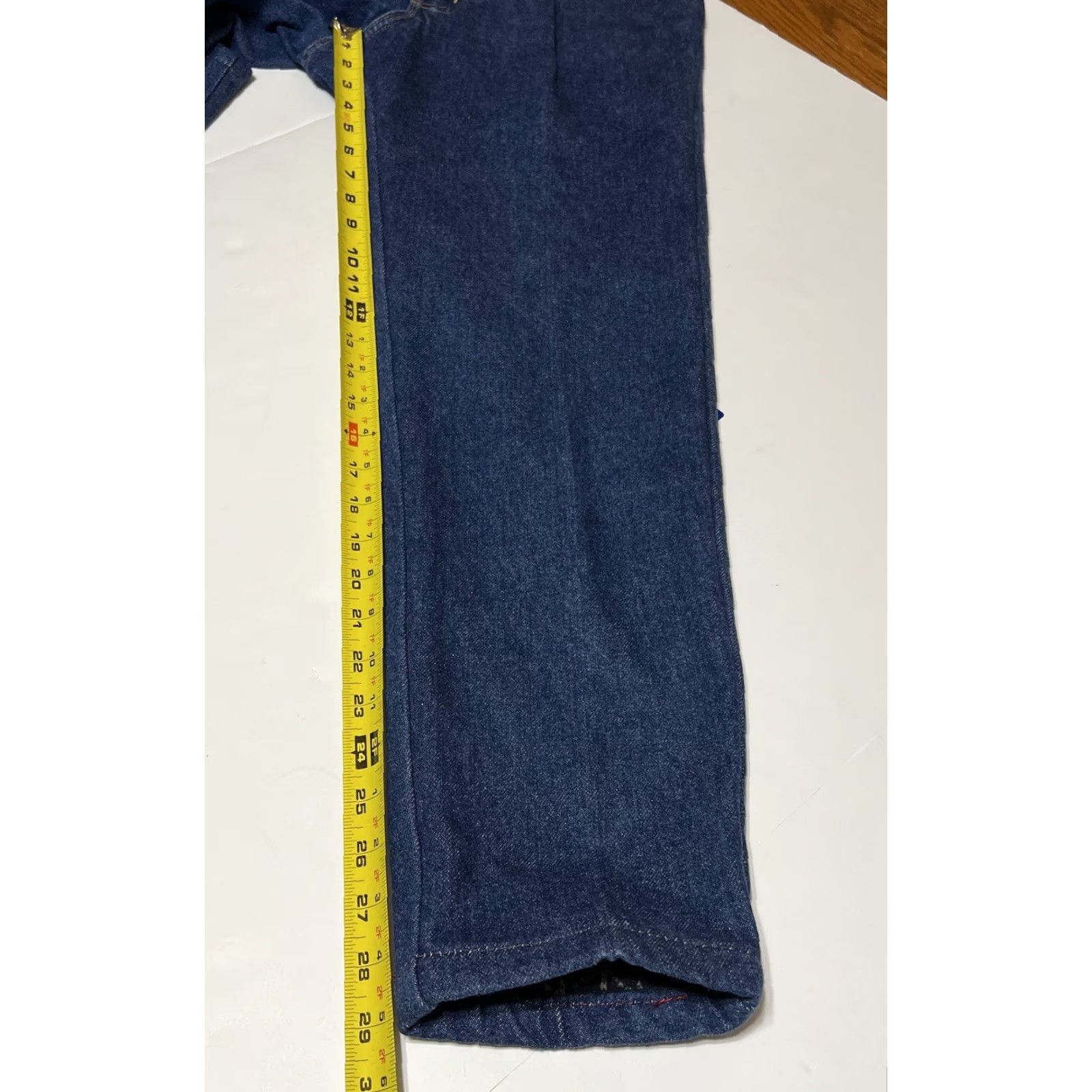 Vintage VINTAGE L.L. Bean Jeans Womens 32x29 Flannel Lined High Rise Tapered 5-Pocket Blue Winter Fall Spring USA Comfort Size 24" / US 00 / IT 34 - 4 Thumbnail
