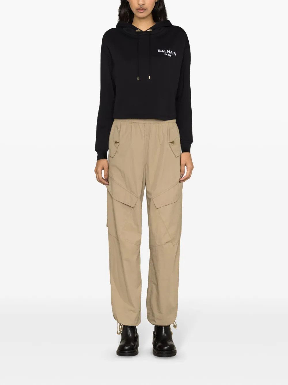 Balmain o1y0625 Hoodie in Black Size XS / US 0-2 / IT 36-38 - 4 Thumbnail