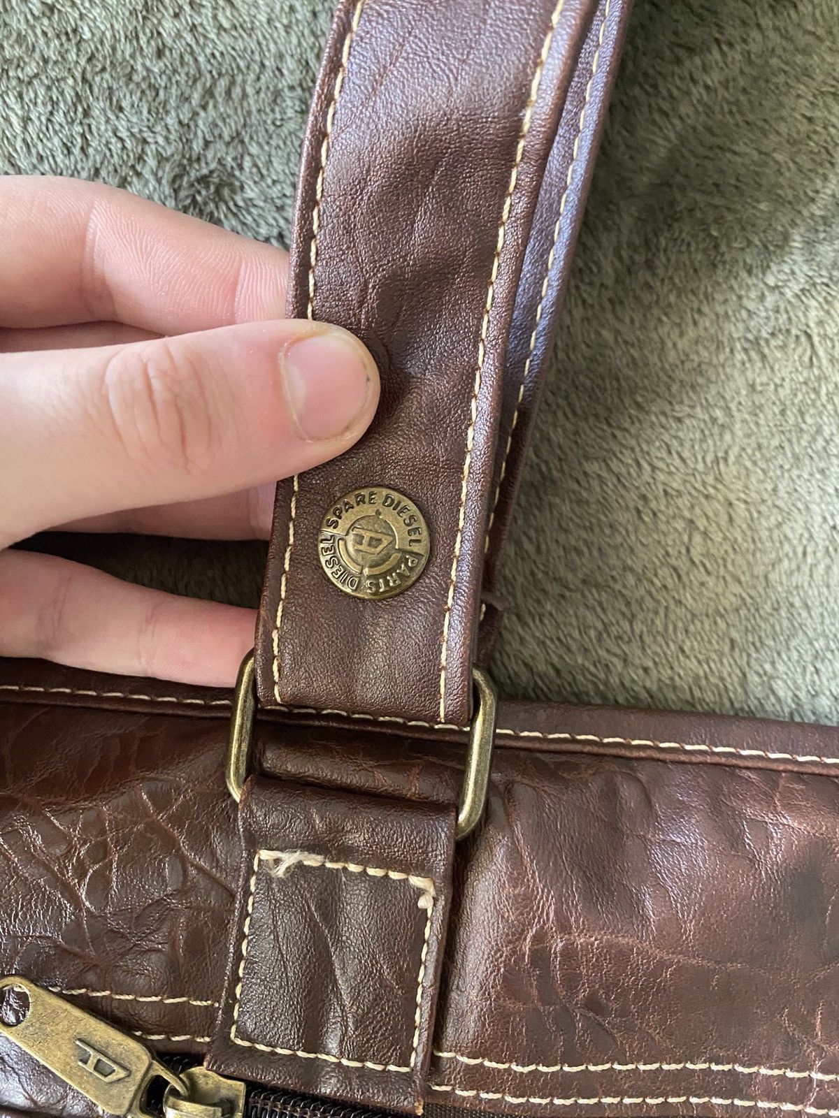 Diesel Diesel Retro Leather Multi-Pocket Messenger Crossbody Bag Size ONE SIZE - 7 Thumbnail