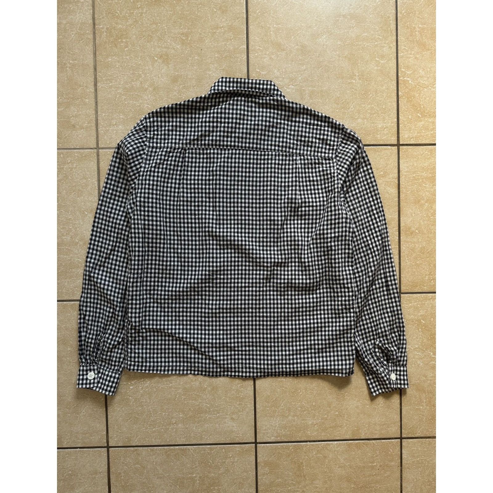 Our Legacy Our Legacy SS16 Gingham Crepe Full Zip Shirt/Overshirt Size US S / EU 44-46 / 1 - 7 Thumbnail
